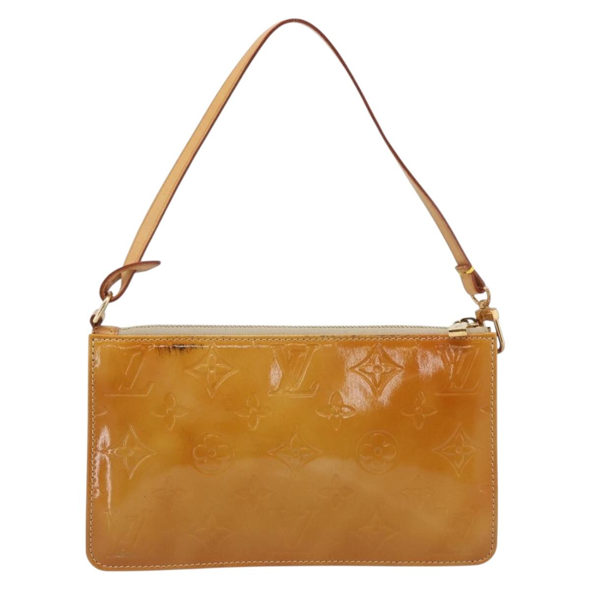 LOUIS VUITTON Monogram Vernis Lexington Accessory Pouch Beige M91010 Auth 196220