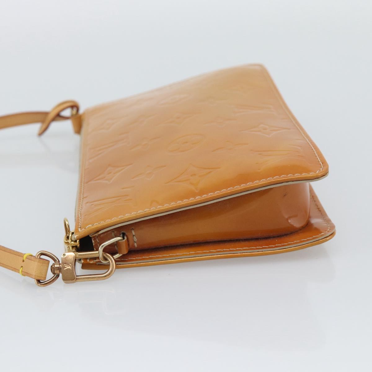 LOUIS VUITTON Monogram Vernis Lexington Accessory Pouch Beige M91010 Auth 196220