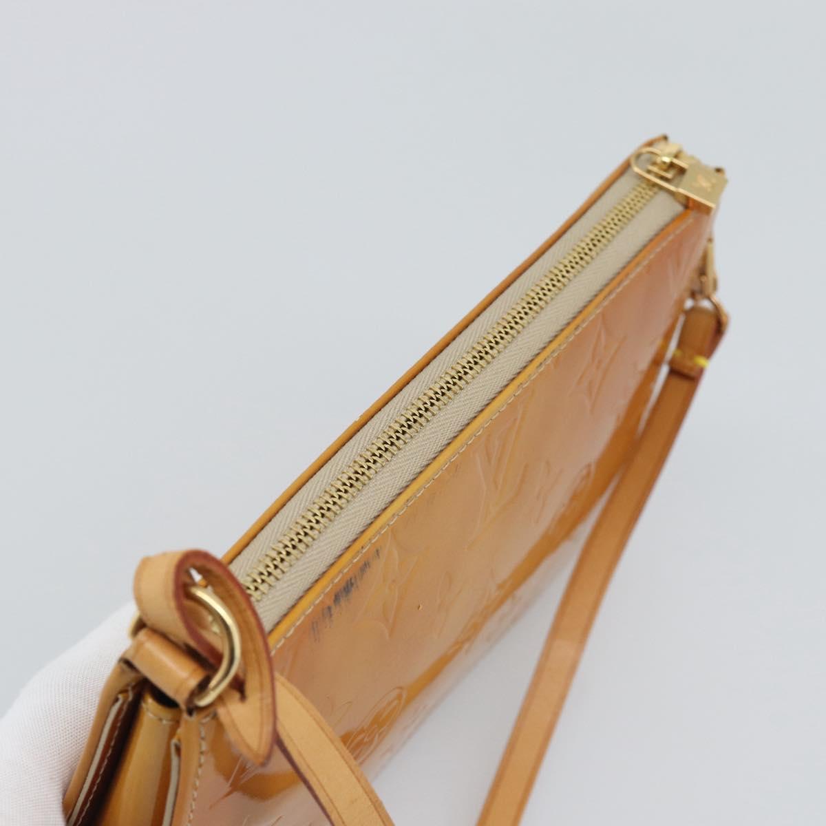 LOUIS VUITTON Monogram Vernis Lexington Accessory Pouch Beige M91010 Auth 196220