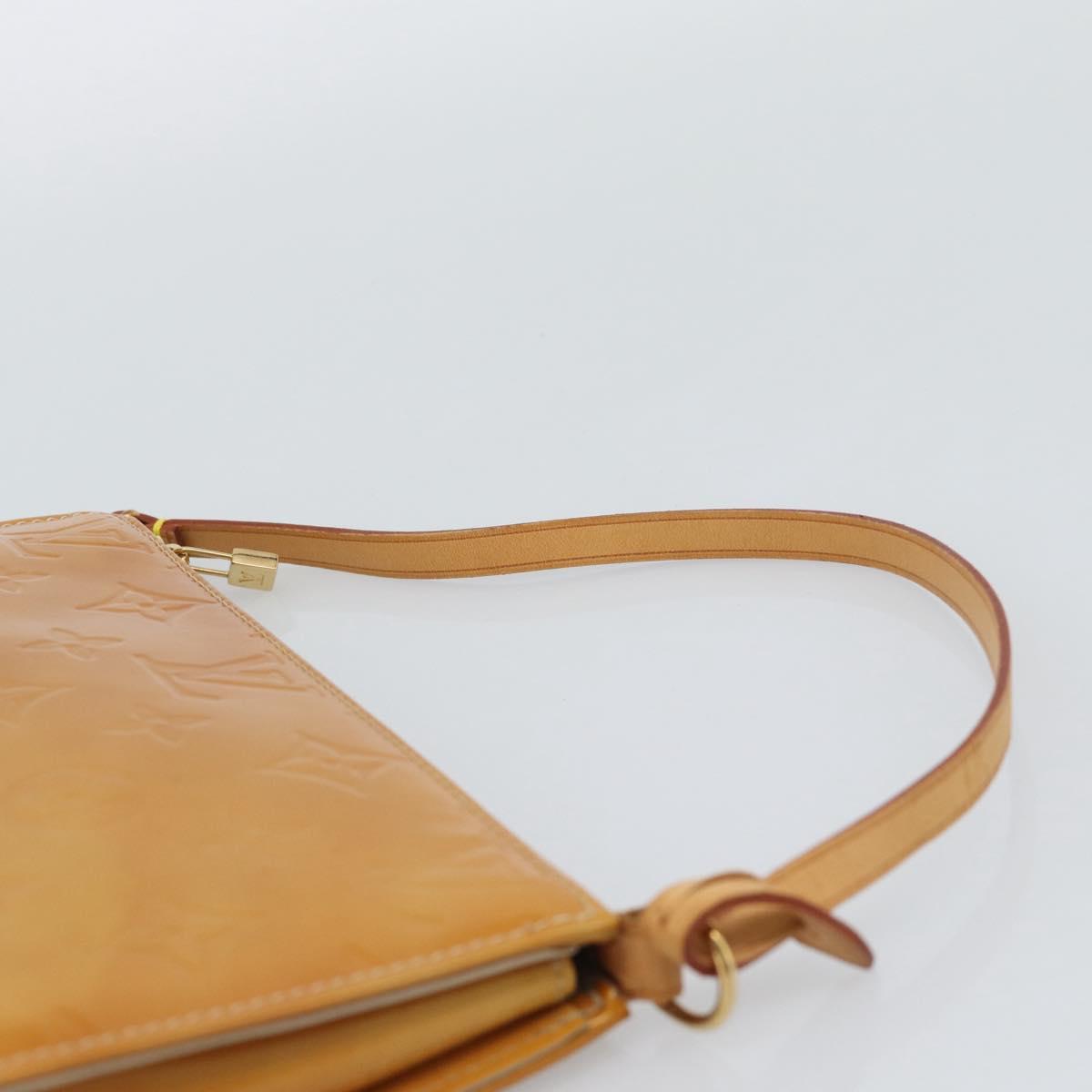 LOUIS VUITTON Monogram Vernis Lexington Accessory Pouch Beige M91010 Auth 196220