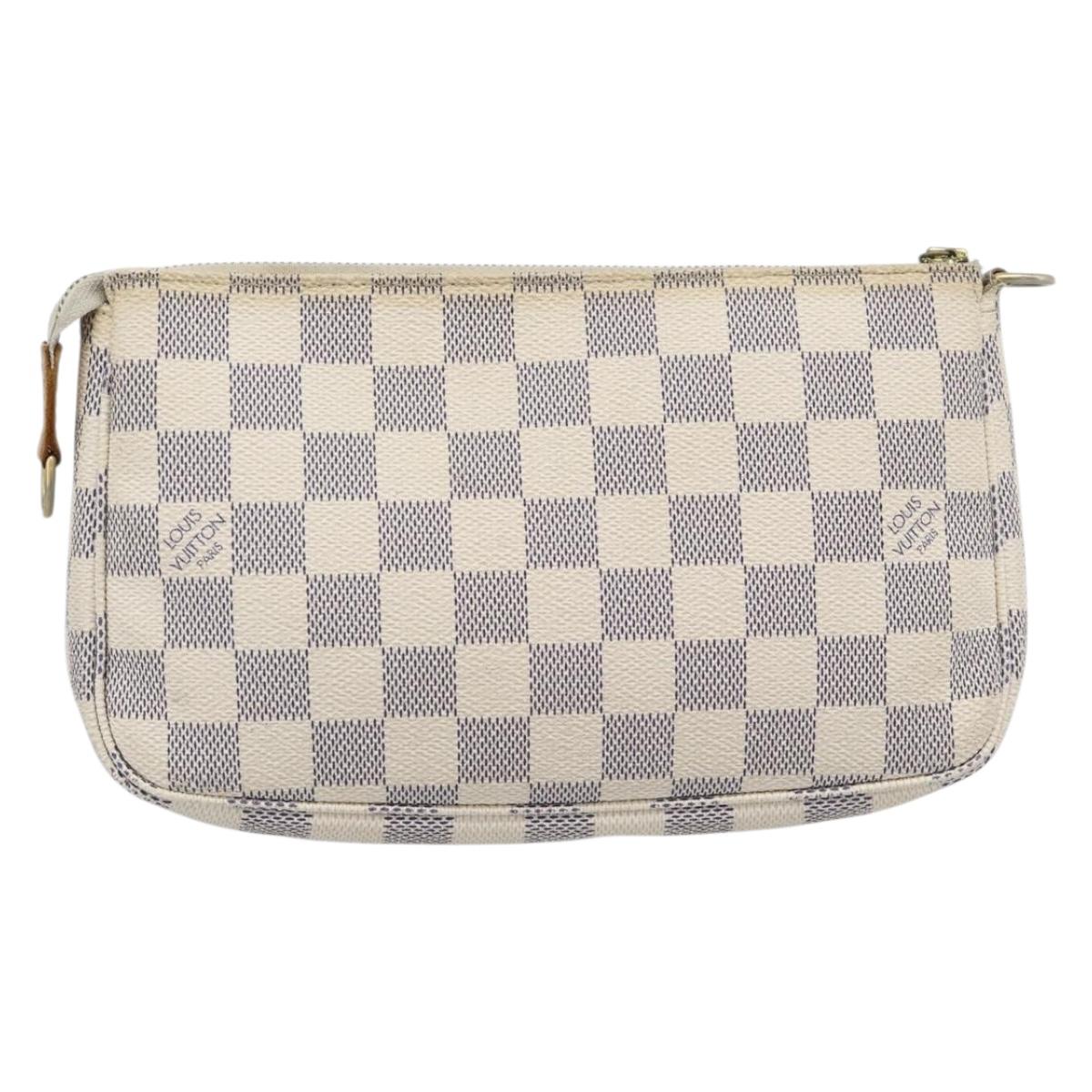 LOUIS VUITTON Damier Azur Pochette Accessoires Pouch N51986 LV Auth 196222