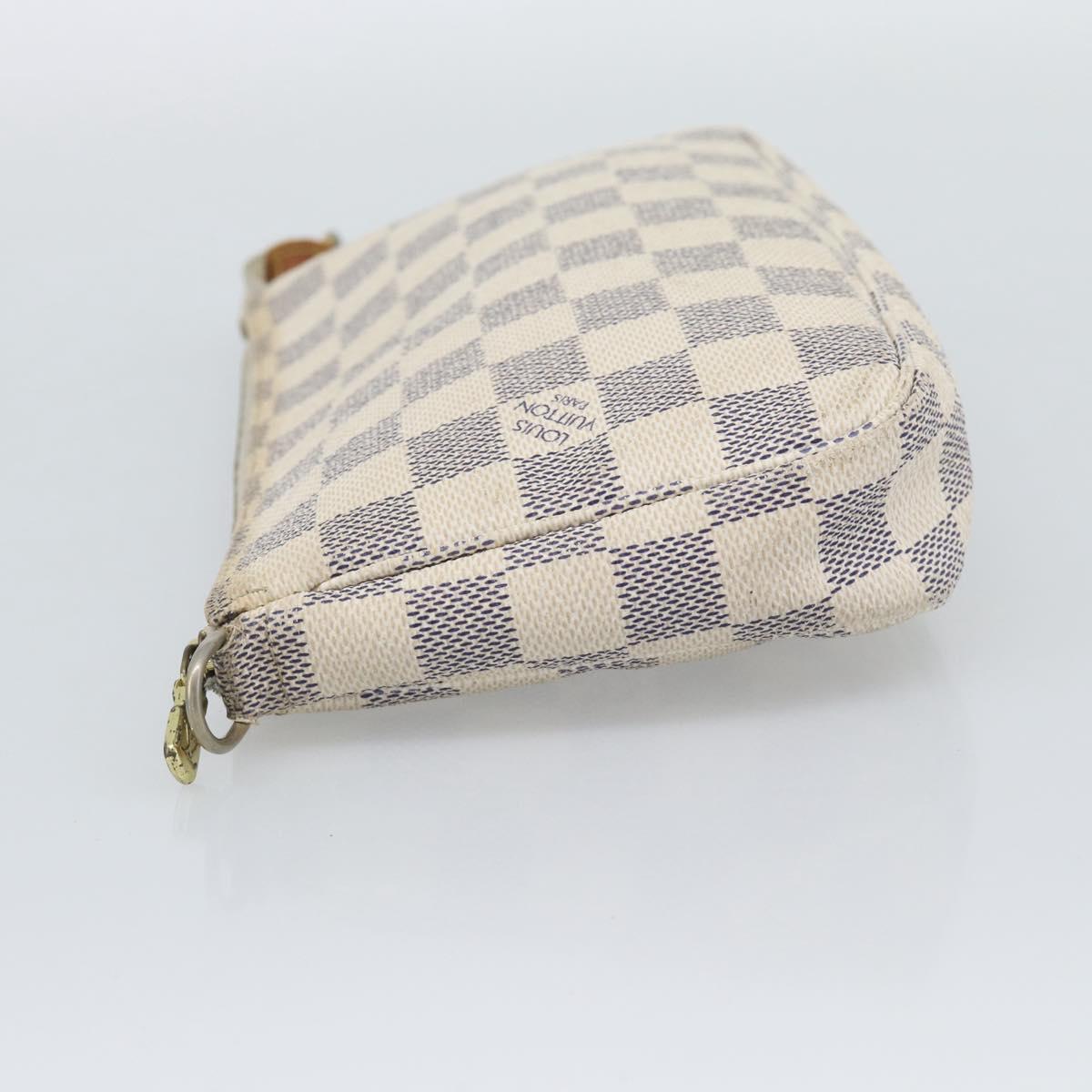 LOUIS VUITTON Damier Azur Pochette Accessoires Pouch N51986 LV Auth 196222