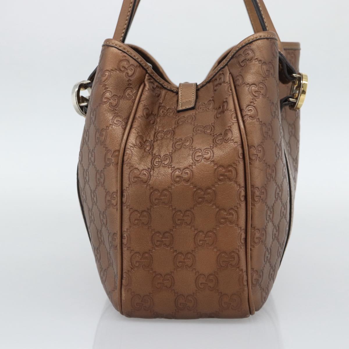 LOUIS VUITTON Guccissima Miss GG Tote Bag Leather Bronze 232957 LV Auth 196226A