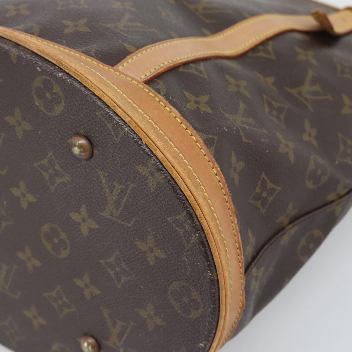 LOUIS VUITTON Monogram Bucket GM Shoulder Bag M42236 LV Auth 196227