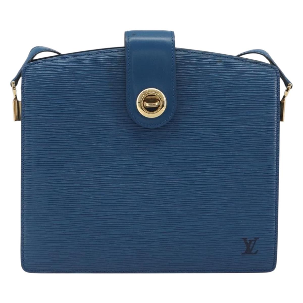 LOUIS VUITTON Epi Capuchin Shoulder Bag Blue M52345 LV Auth 196241