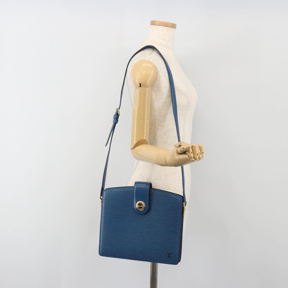 LOUIS VUITTON Epi Capuchin Shoulder Bag Blue M52345 LV Auth 196241
