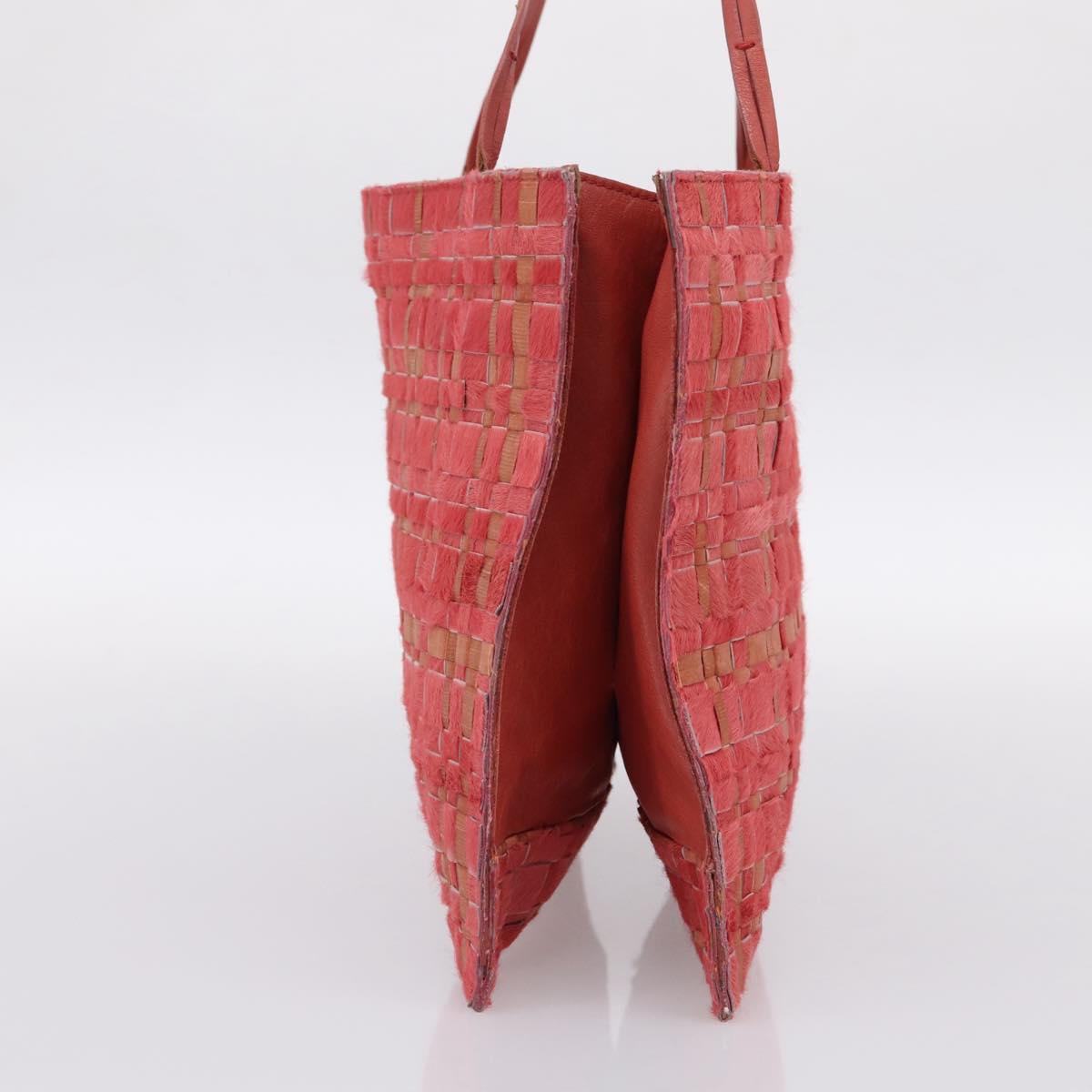 BOTTEGA VENETA INTRECCIATO Tote Bag Leather Pink Auth 196248A