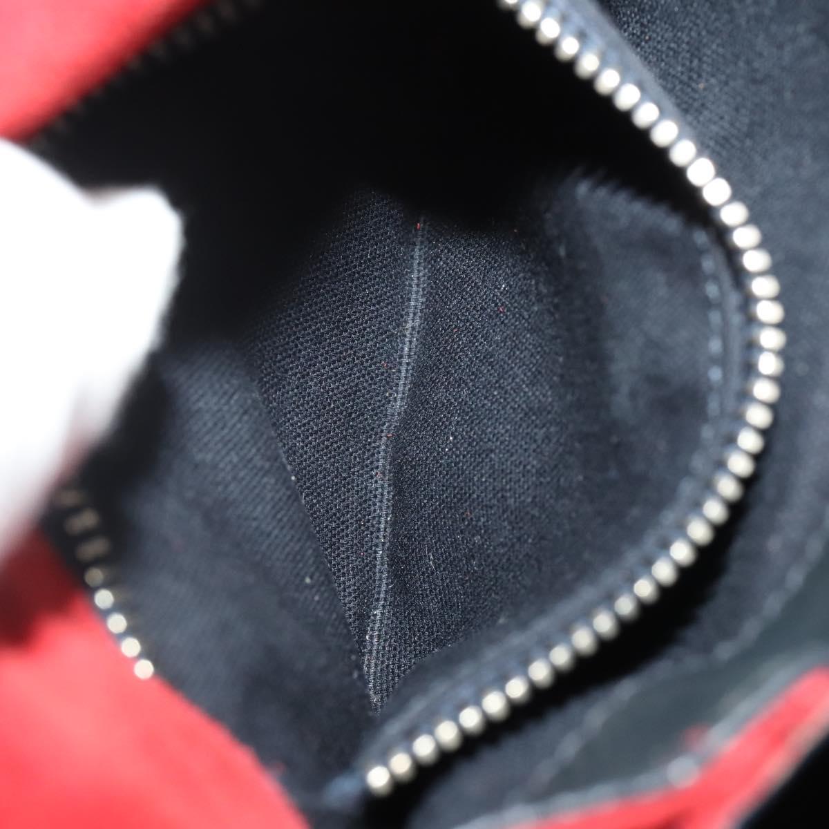 Miu Miu Shoulder Bag Suede Leather Red Black Auth 196252A