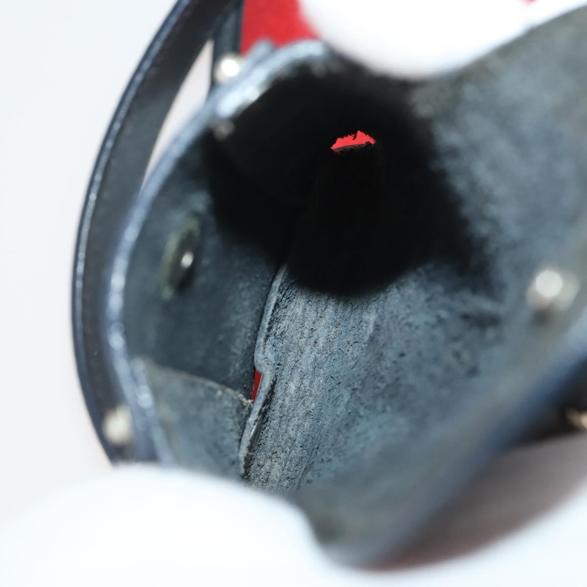 Miu Miu Shoulder Bag Suede Leather Red Black Auth 196252A