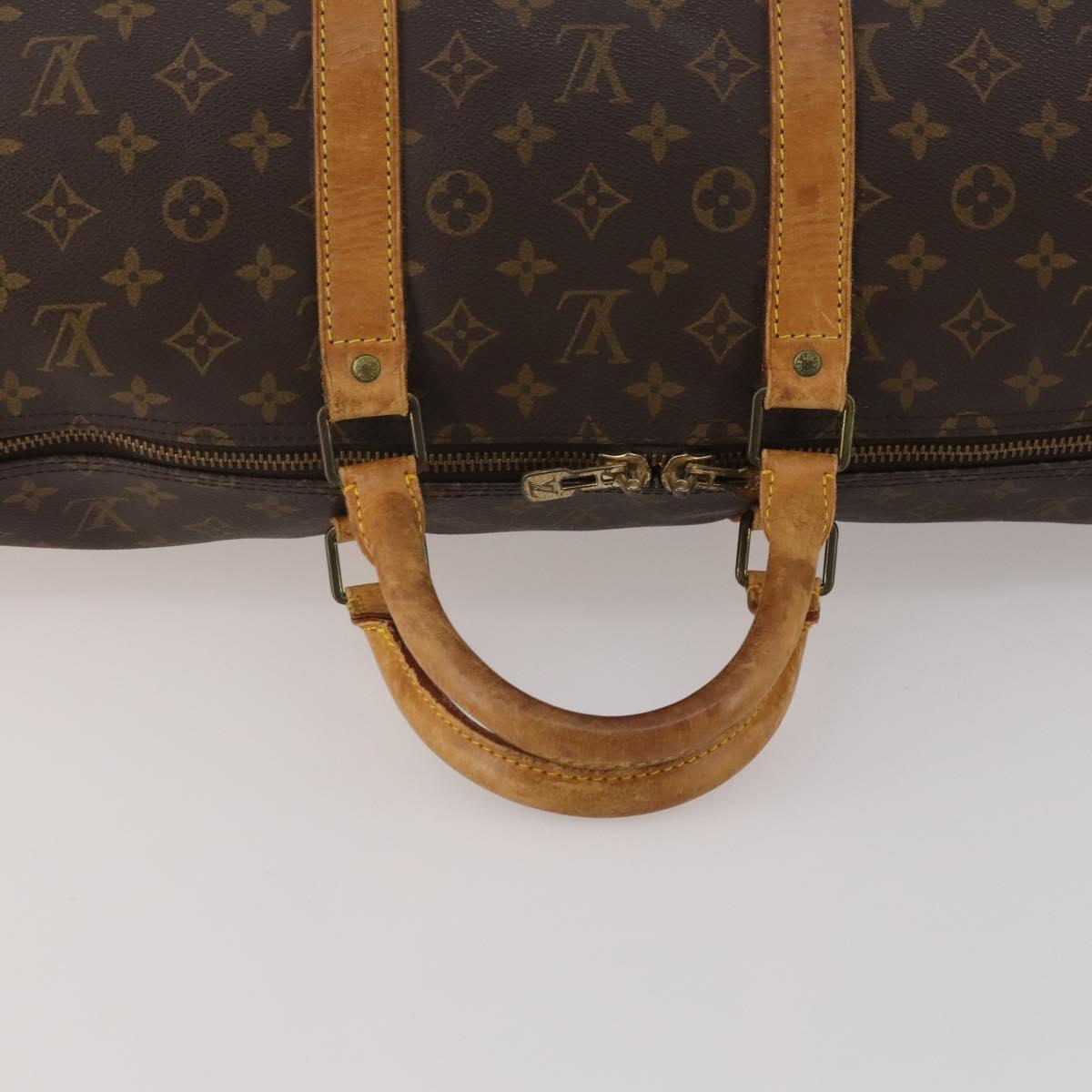 LOUIS VUITTON Monogram Keepall 55 Boston Bag M41424 LV Auth 196261