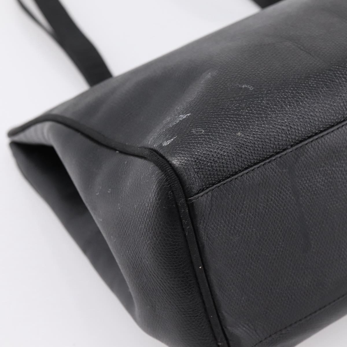 Salvatore Ferragamo Vala Tote Bag Leather Black Gold Auth 196268