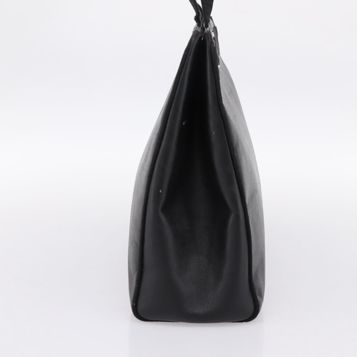 Salvatore Ferragamo Vala Tote Bag Leather Black Gold Auth 196268