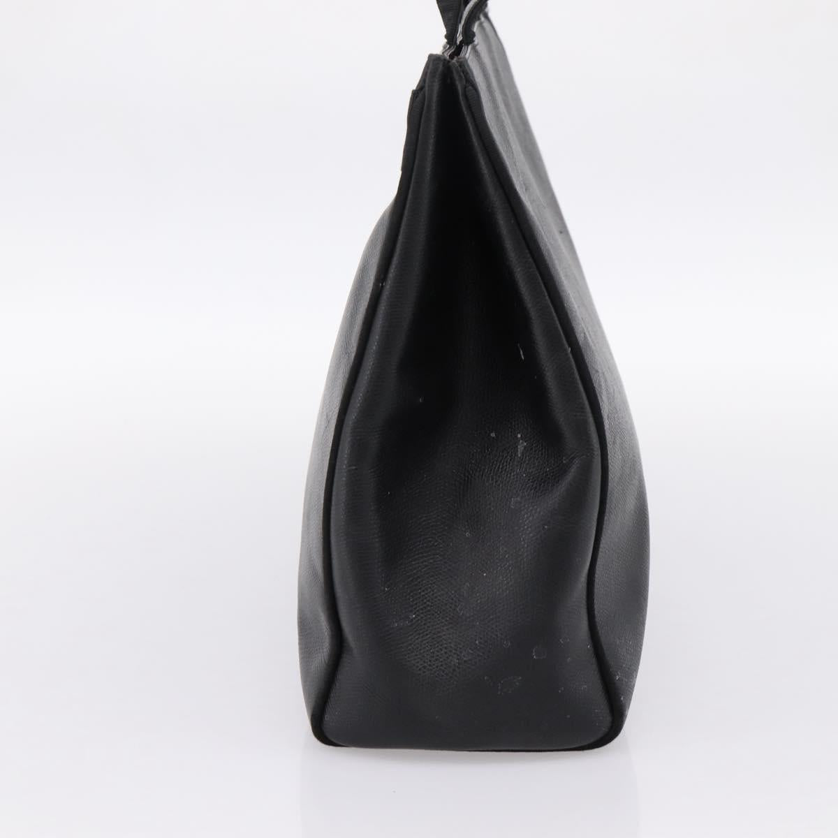 Salvatore Ferragamo Vala Tote Bag Leather Black Gold Auth 196268
