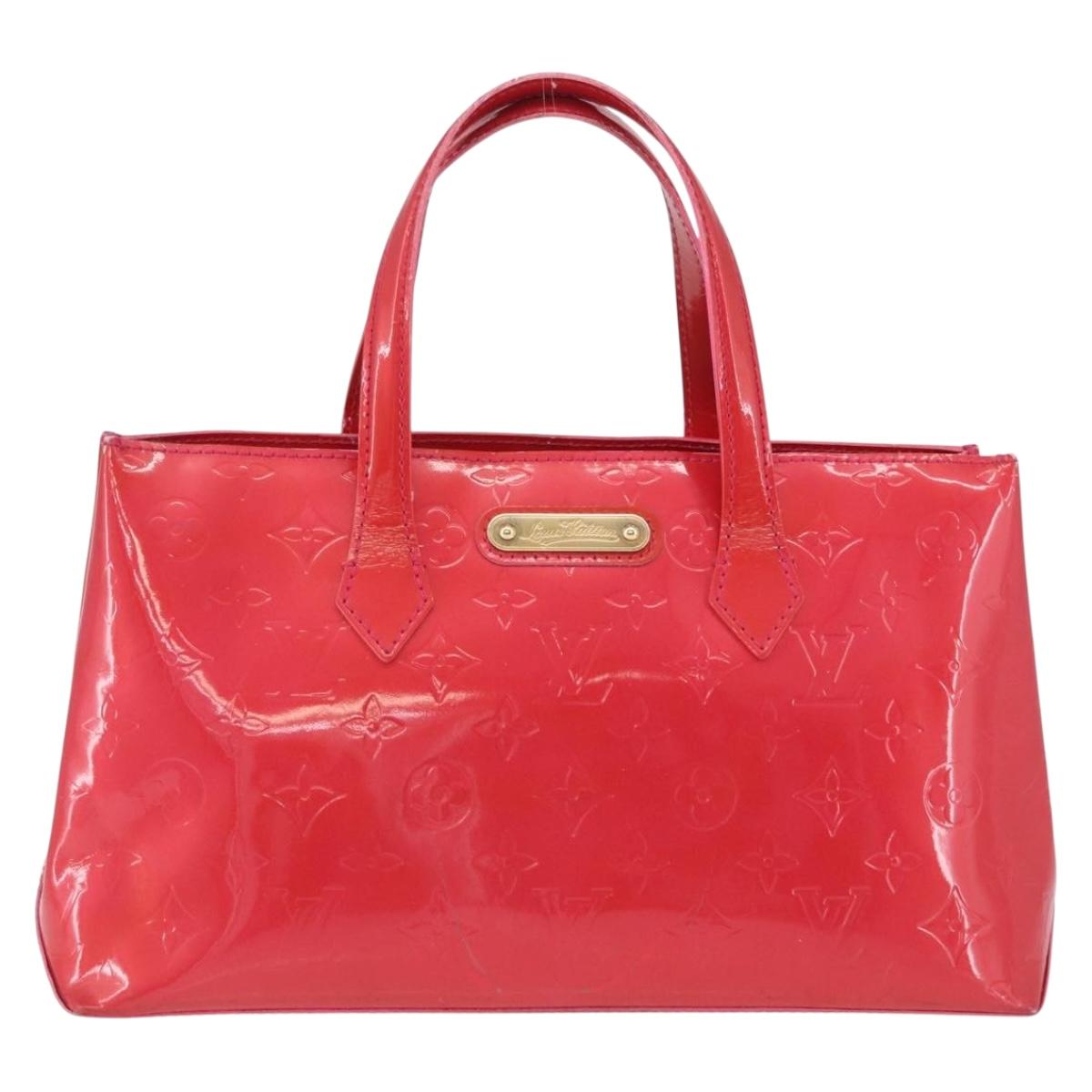 LOUIS VUITTON Monogram Vernis Wilshire PM Bag Rose Pop M93643 LV Auth 196272