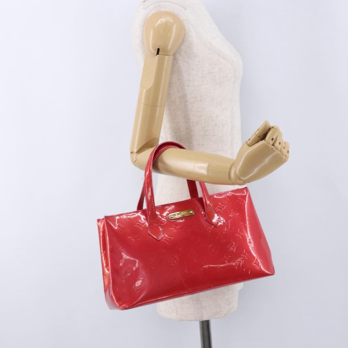 LOUIS VUITTON Monogram Vernis Wilshire PM Bag Rose Pop M93643 LV Auth 196272