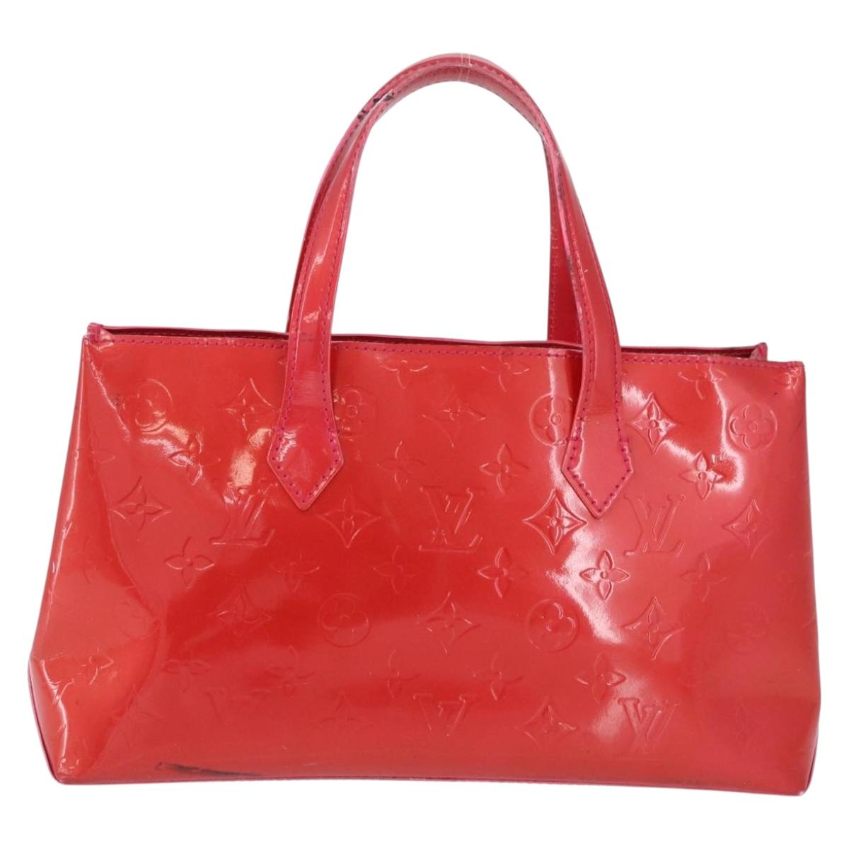 LOUIS VUITTON Monogram Vernis Wilshire PM Bag Rose Pop M93643 LV Auth 196272