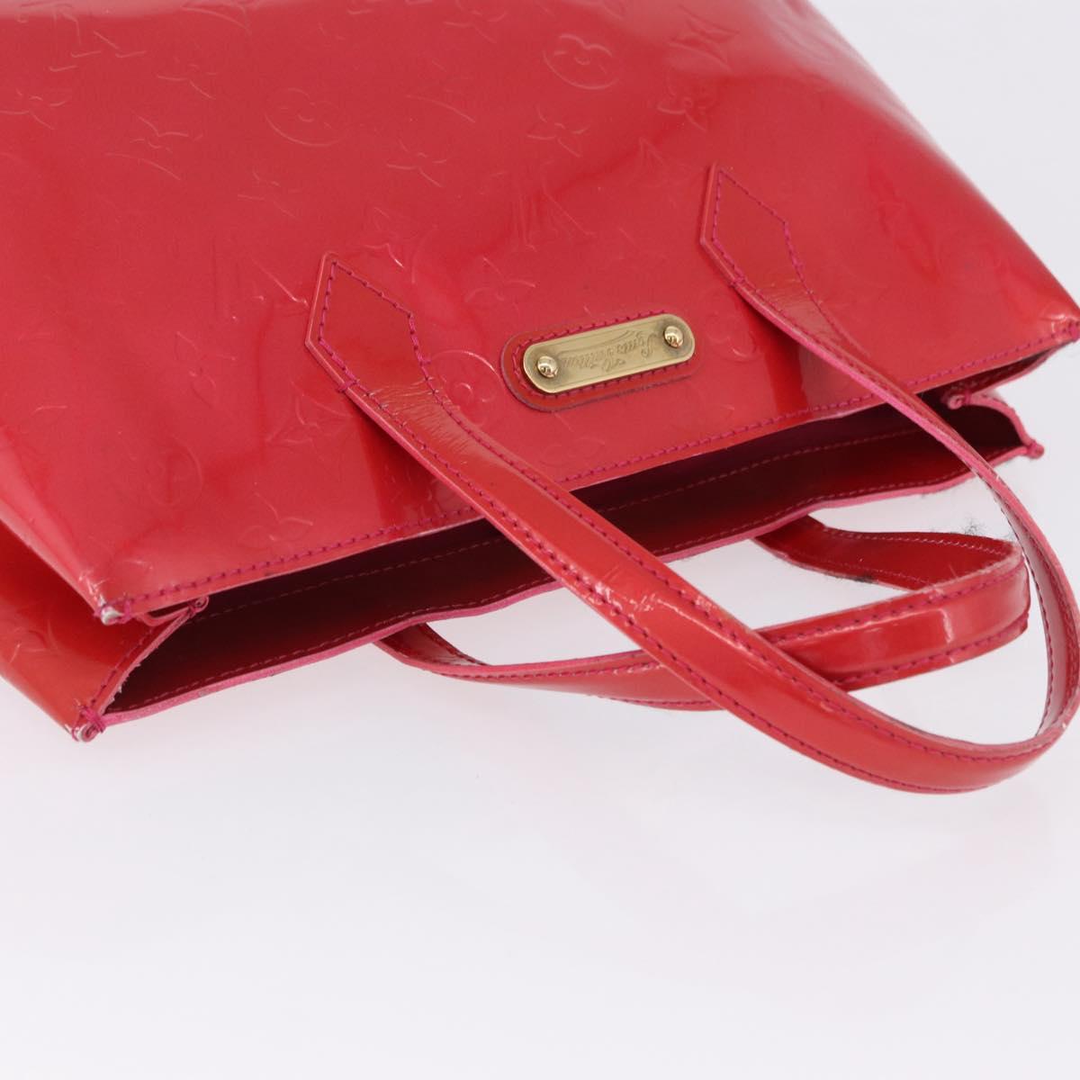 LOUIS VUITTON Monogram Vernis Wilshire PM Bag Rose Pop M93643 LV Auth 196272