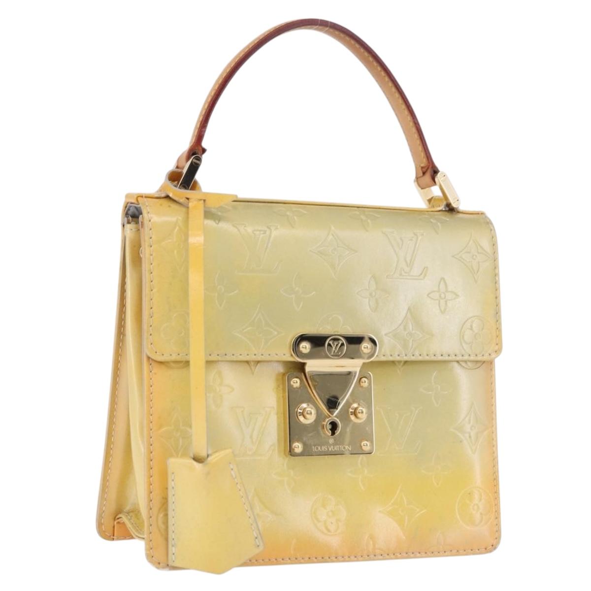 LOUIS VUITTON Monogram Vernis Spring Street Hand Bag Gris M91029 LV Auth 196286