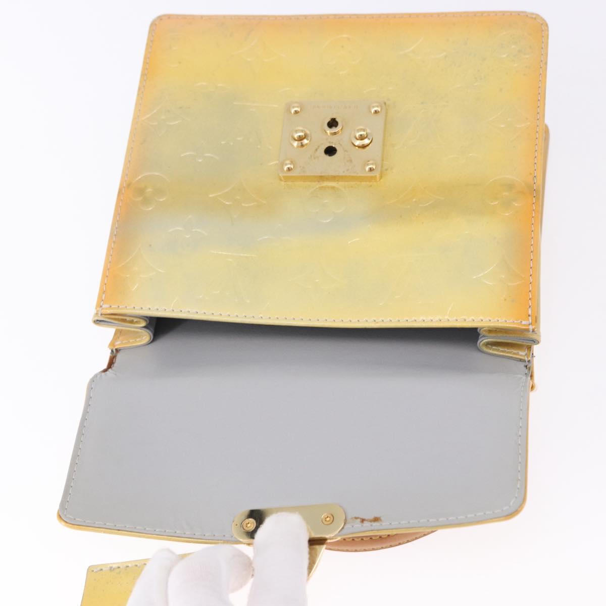 LOUIS VUITTON Monogram Vernis Spring Street Hand Bag Gris M91029 LV Auth 196286