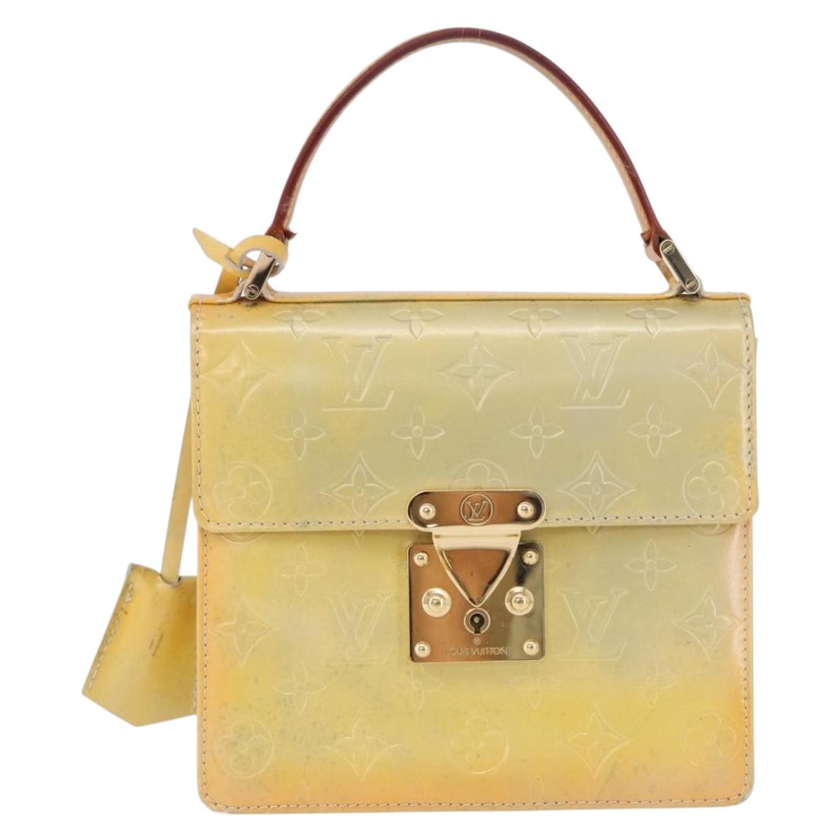 LOUIS VUITTON Monogram Vernis Spring Street Hand Bag Gris M91029 LV Auth 196286