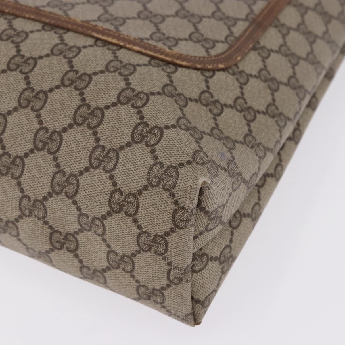GUCCI GG Supreme Web Sherry Line Tote Bag PVC Beige 39 02 003 Auth 196297