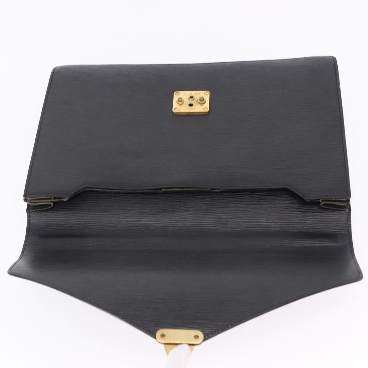 LOUIS VUITTON Epi Serviette Conseiller Business Bag Black M54422 LV Auth 196300