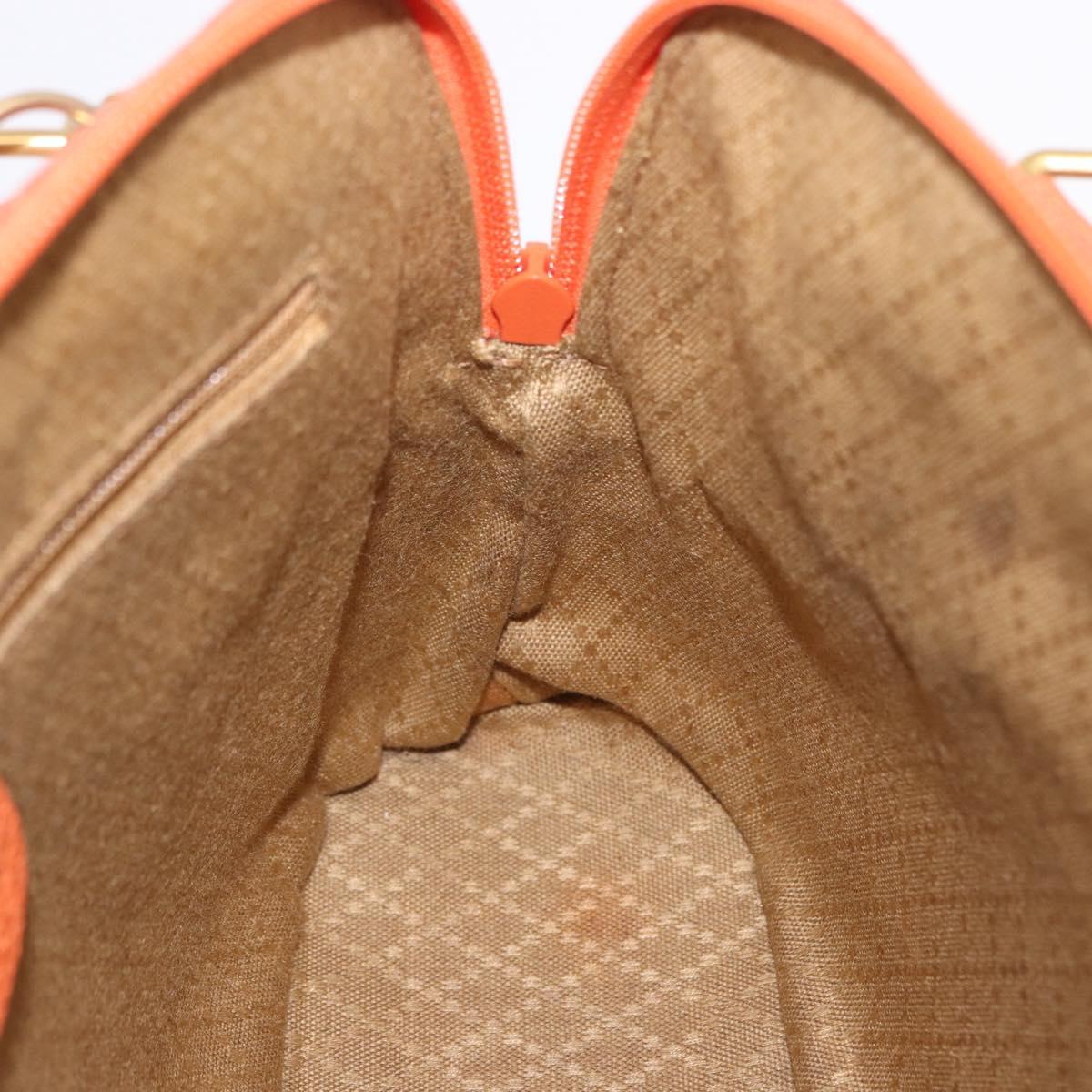 GUCCI Bamboo Hand Bag Suede 2way Orange Gold 000 2058 0290 0 Auth 196308