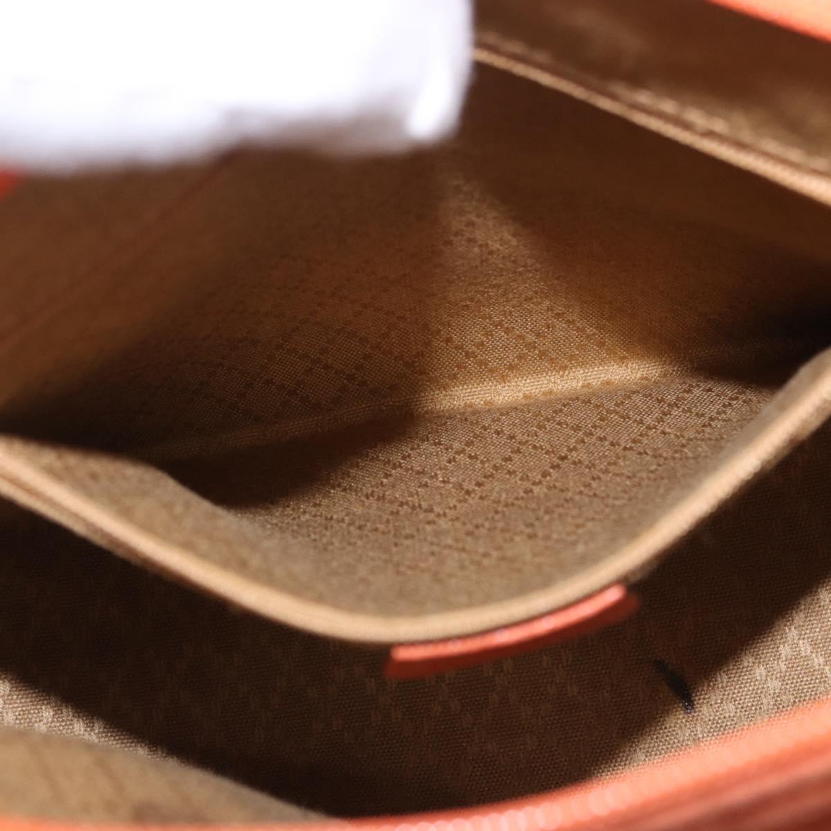 GUCCI Bamboo Hand Bag Suede 2way Orange Gold 000 2058 0290 0 Auth 196308