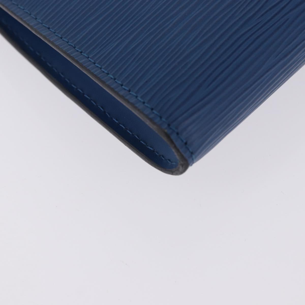 LOUIS VUITTON Epi Pochette Accessoires Pouch Blue M52985 LV Auth 196311