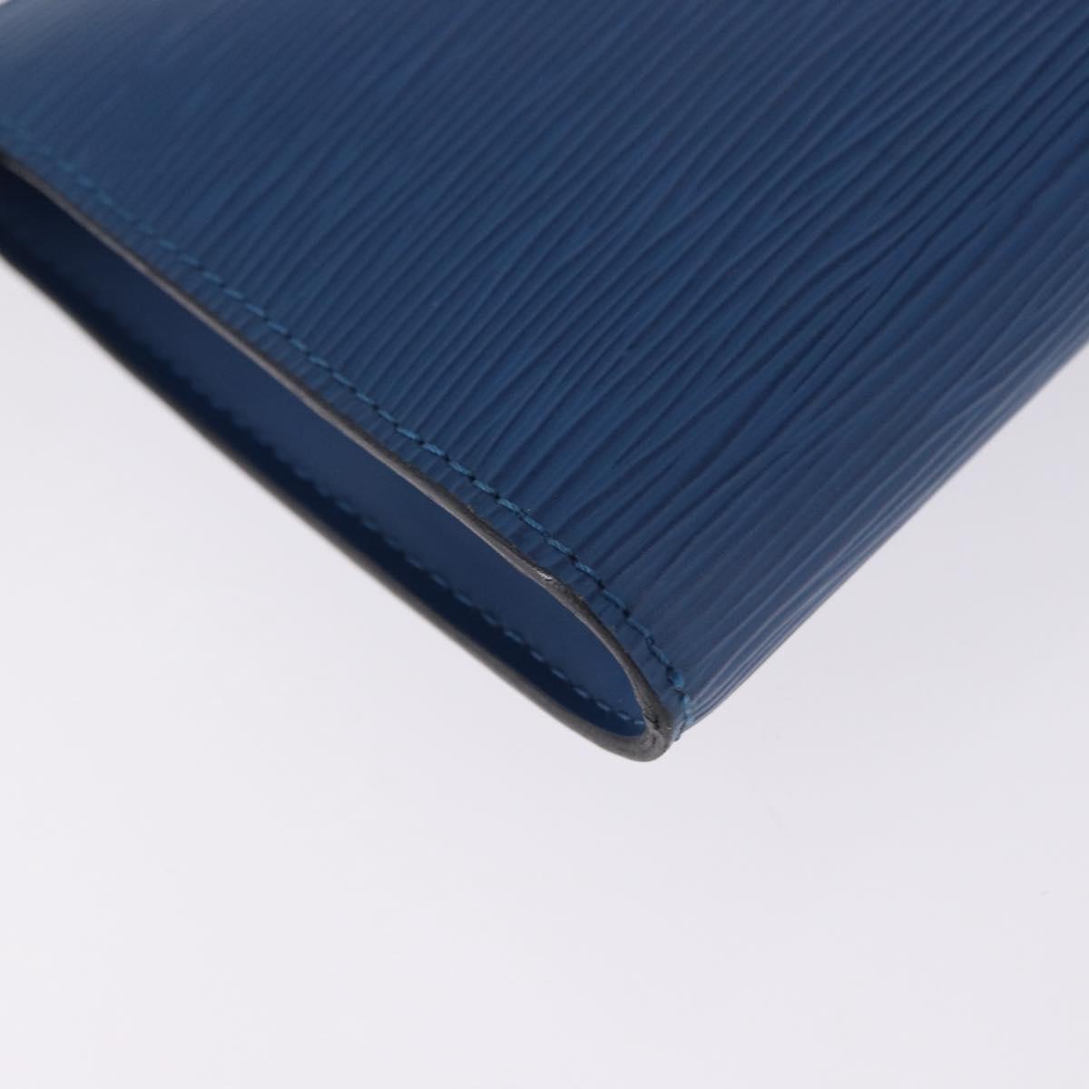 LOUIS VUITTON Epi Pochette Accessoires Pouch Blue M52985 LV Auth 196311