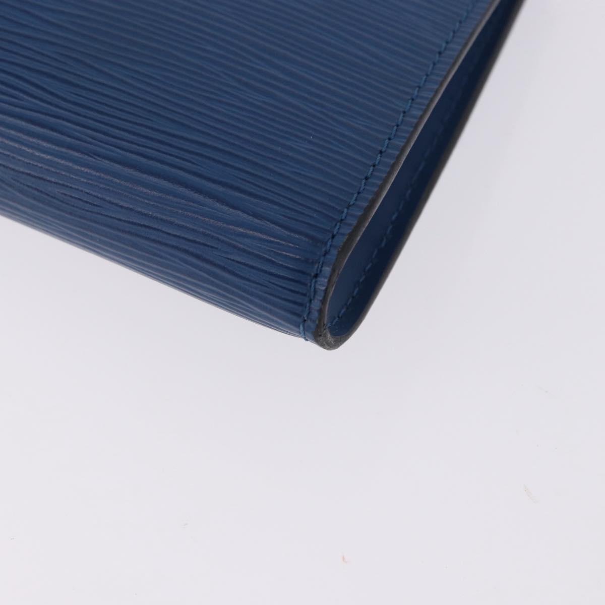 LOUIS VUITTON Epi Pochette Accessoires Pouch Blue M52985 LV Auth 196311