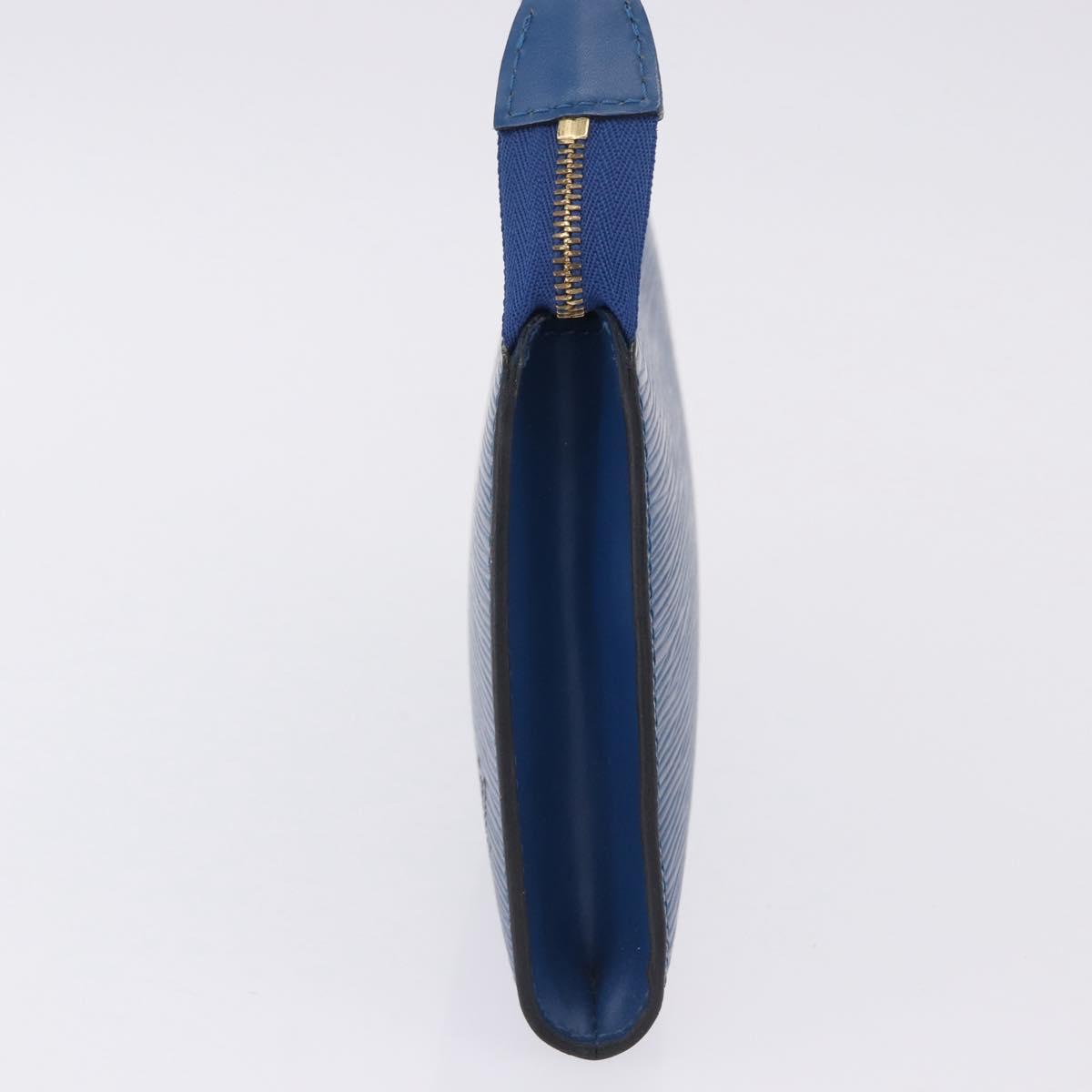 LOUIS VUITTON Epi Pochette Accessoires Pouch Blue M52985 LV Auth 196311