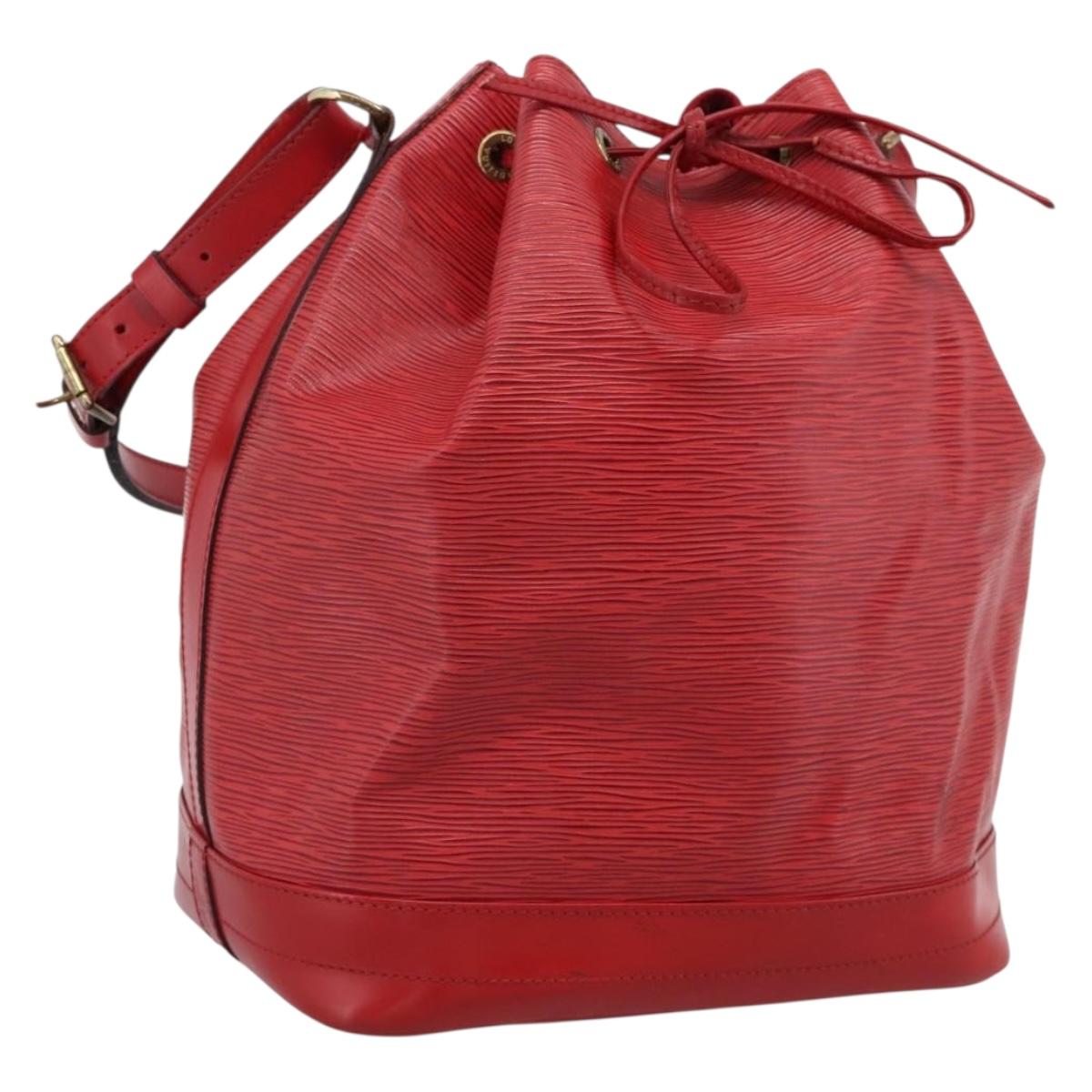 LOUIS VUITTON Epi Noe Shoulder Bag Red M44007 LV Auth 196315