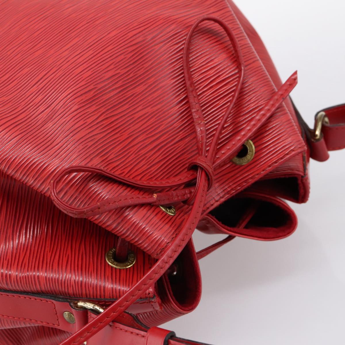 LOUIS VUITTON Epi Noe Shoulder Bag Red M44007 LV Auth 196315