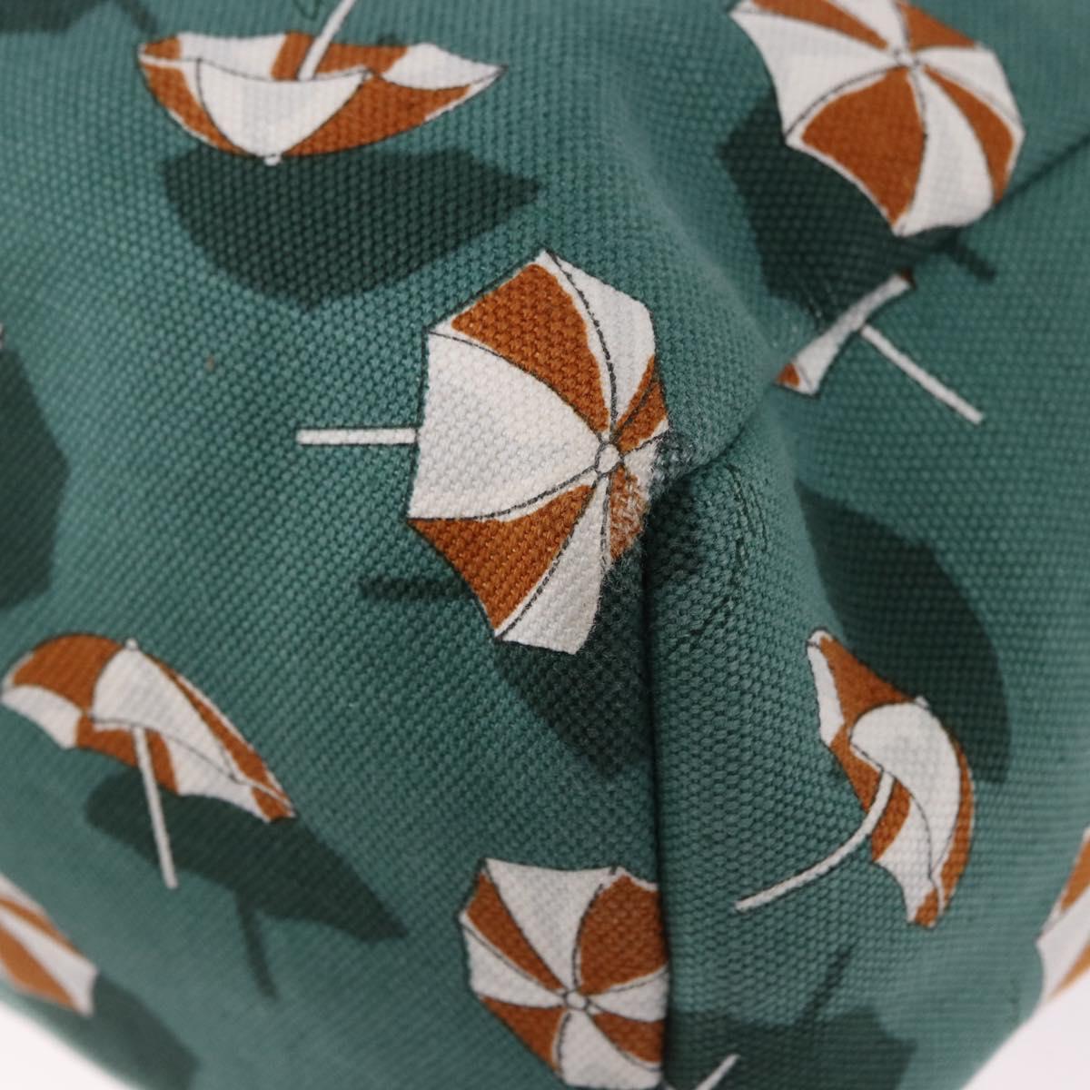 GUCCI Tote Bag Canvas Green 282439 Auth 196317