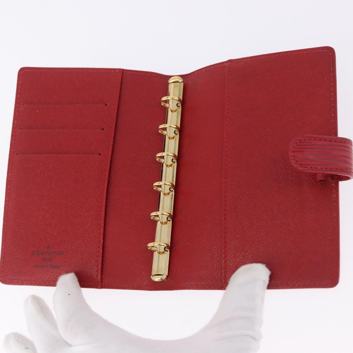 LOUIS VUITTON Epi Agenda PM Day Planner Cover Red R20057 LV Auth 196319