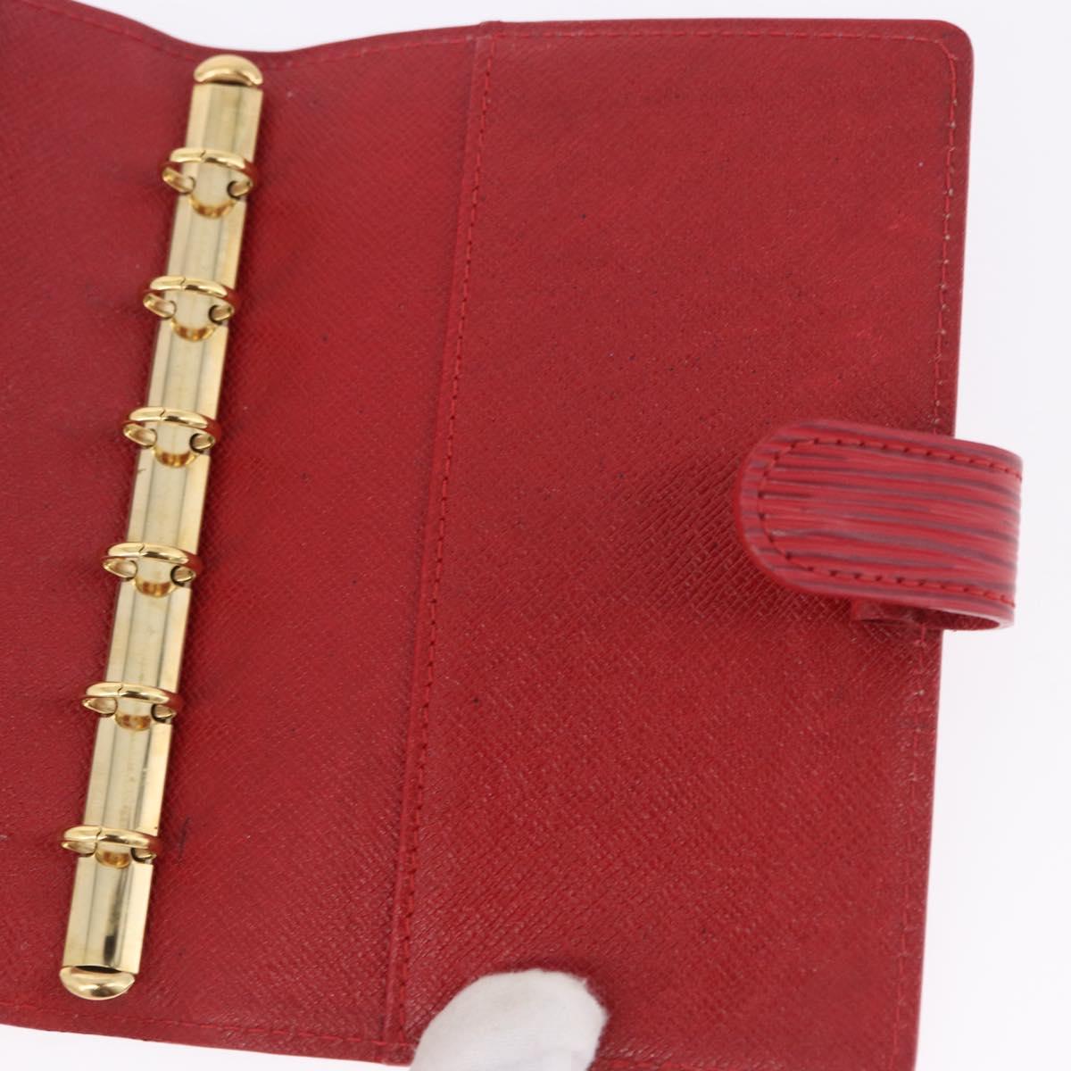 LOUIS VUITTON Epi Agenda PM Day Planner Cover Red R20057 LV Auth 196319