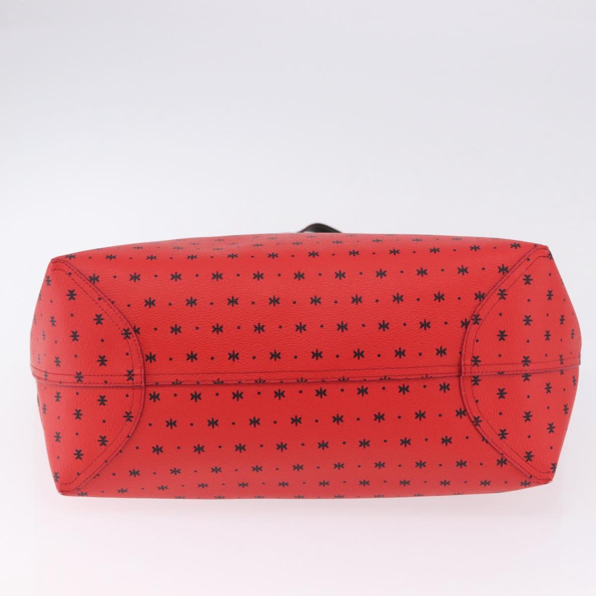Coach Tote Bag PVC Canvas Disney Collaboration Red Silver Auth 196322A