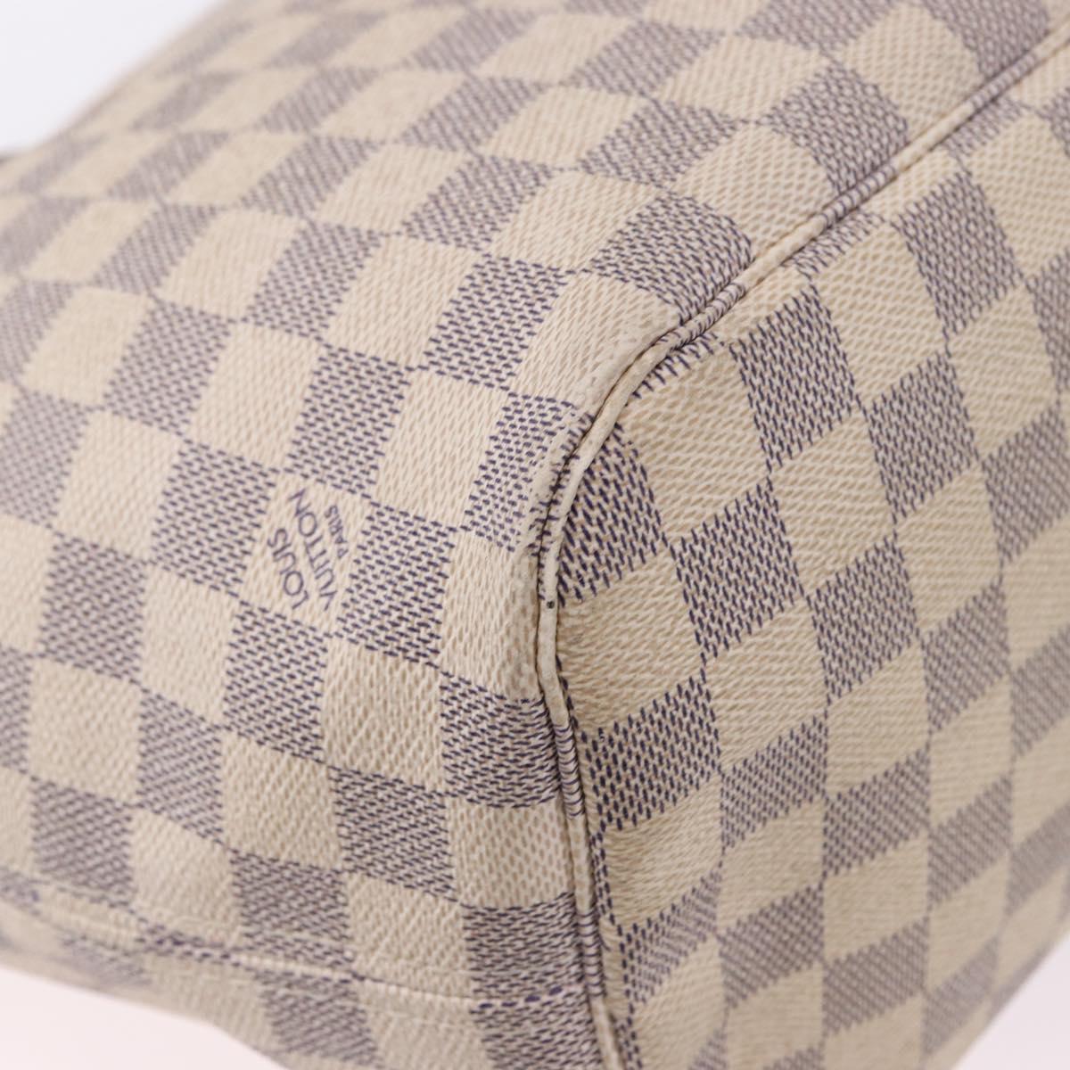 LOUIS VUITTON Damier Azur Neverfull MM Tote Bag N41605 LV Auth 196323A