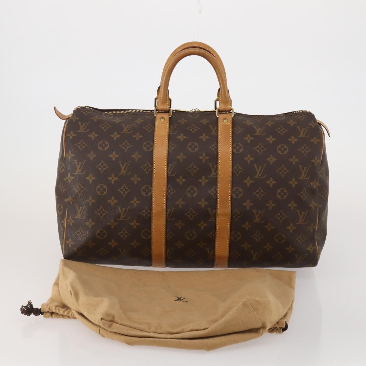 LOUIS VUITTON Monogram Keepall 45 Boston Bag M41428 LV Auth 196325A