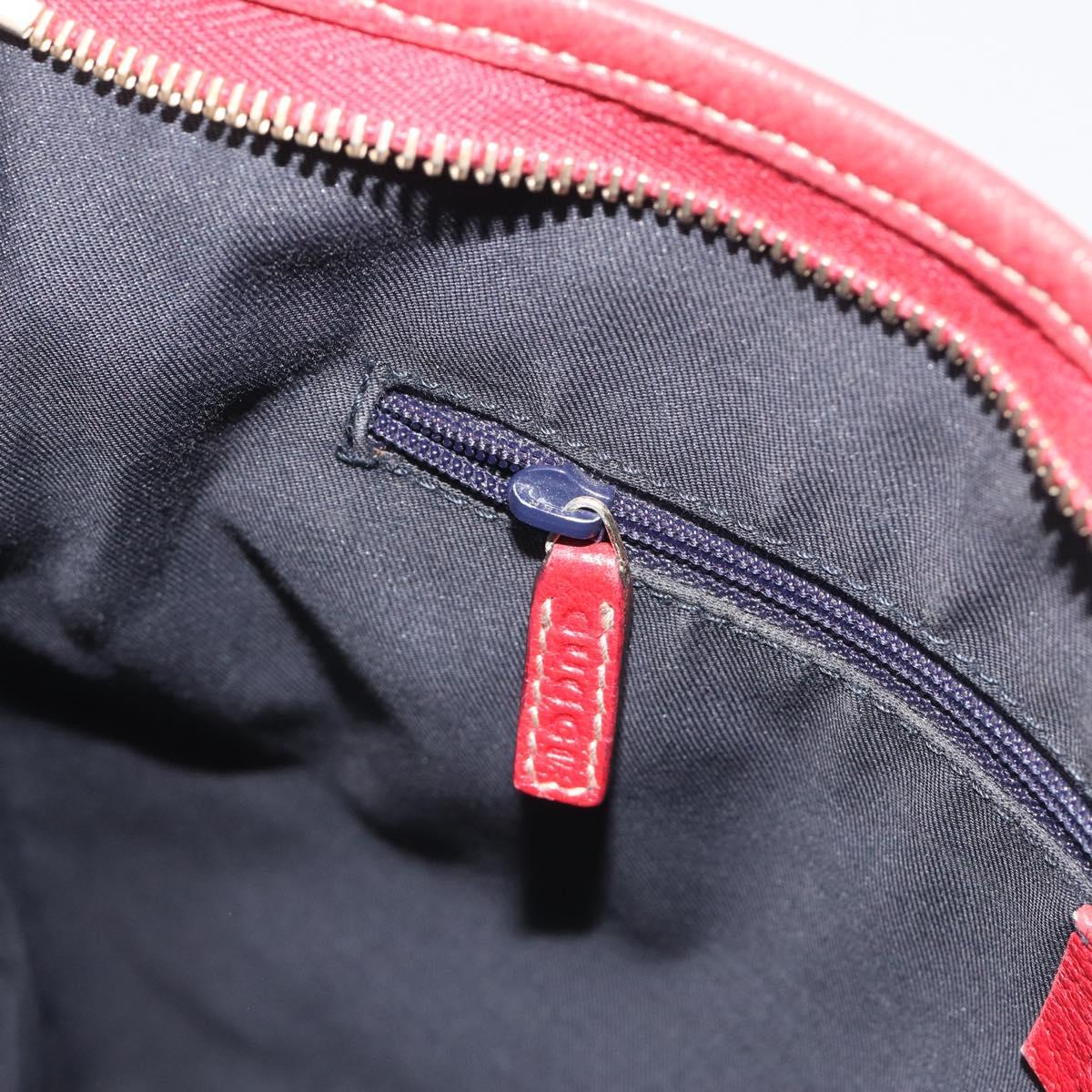 GUCCI GG Canvas Abbey Shoulder Bag Navy Gold 131326 Auth 196328