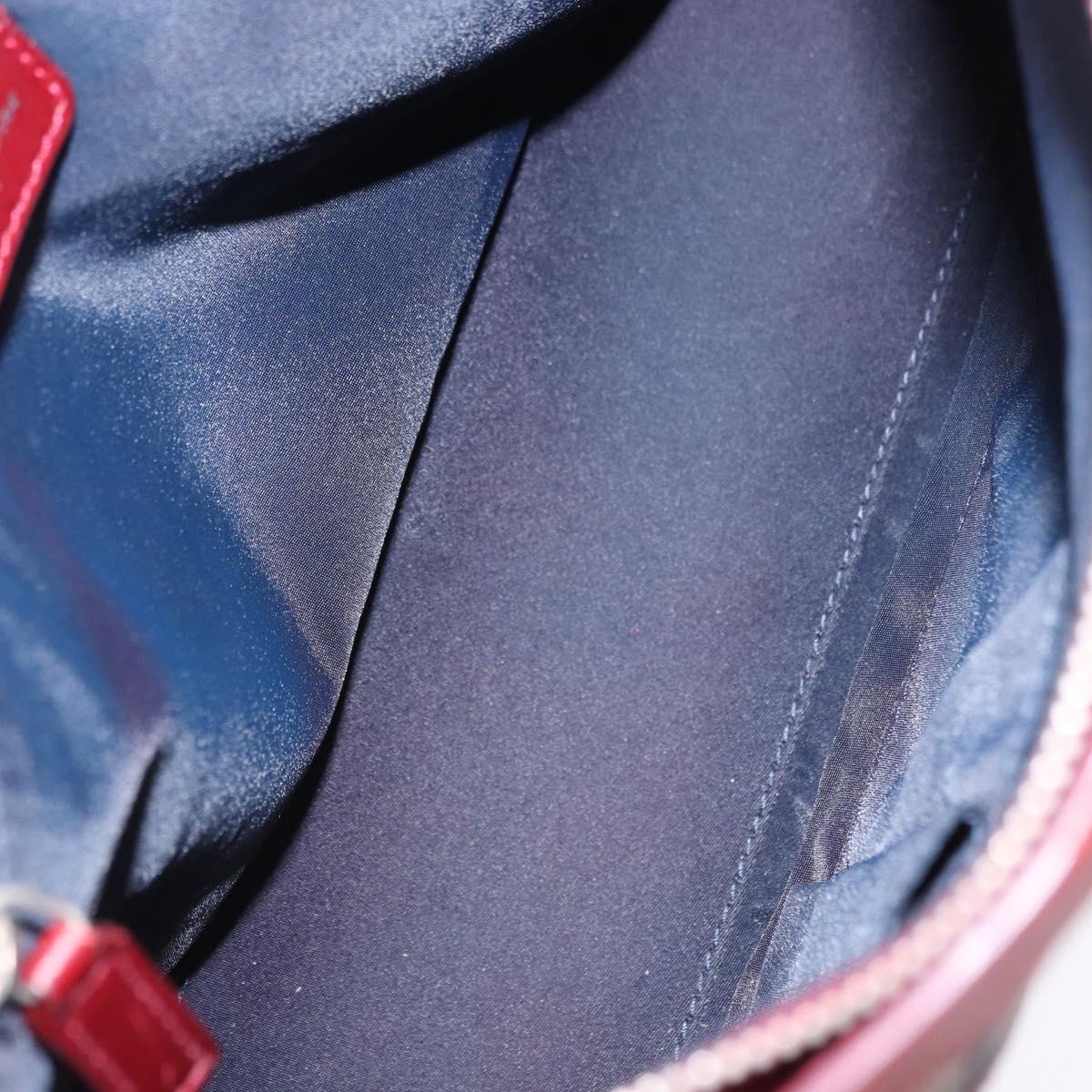 Christian Dior Trotter Canvas Hand Bag Navy Silver Auth 196330A