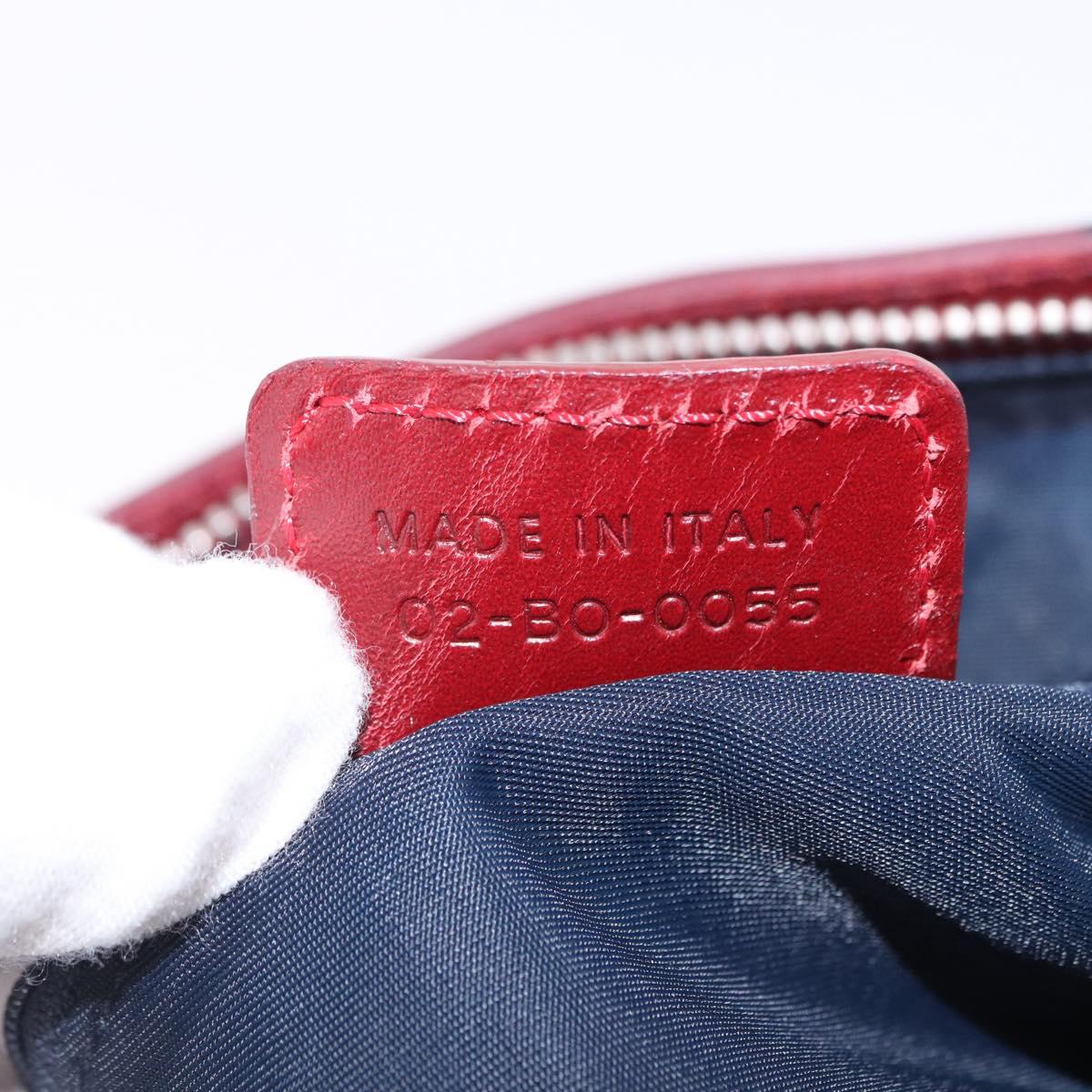 Christian Dior Trotter Canvas Hand Bag Navy Silver Auth 196330A