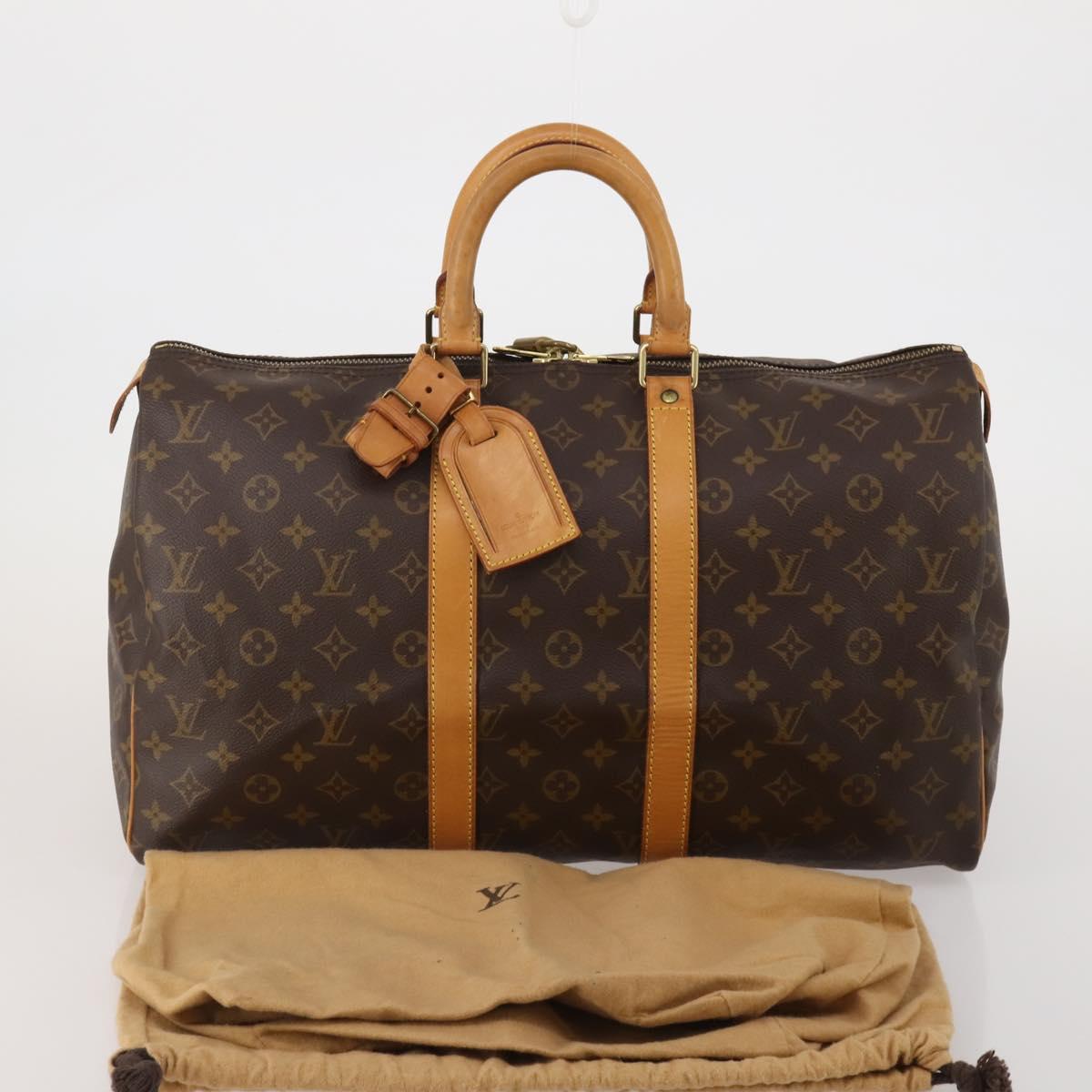 LOUIS VUITTON Monogram Keepall 45 Boston Bag M41428 LV Auth 196331V