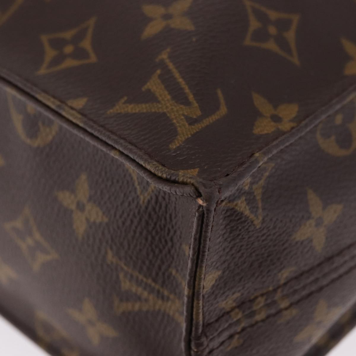 LOUIS VUITTON Monogram Sac Plat Hand Bag M51140 LV Auth 196332
