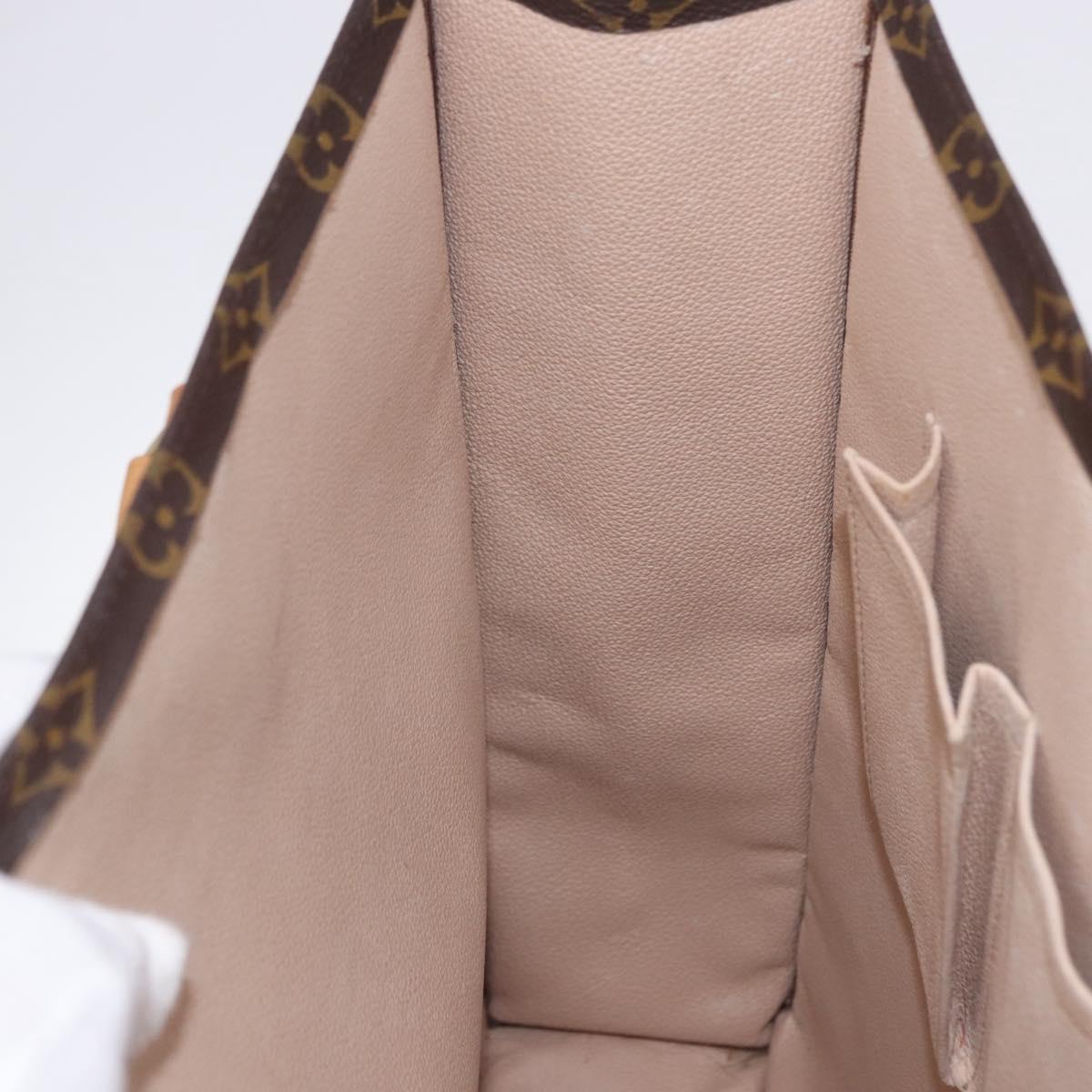 LOUIS VUITTON Monogram Sac Plat Hand Bag M51140 LV Auth 196332