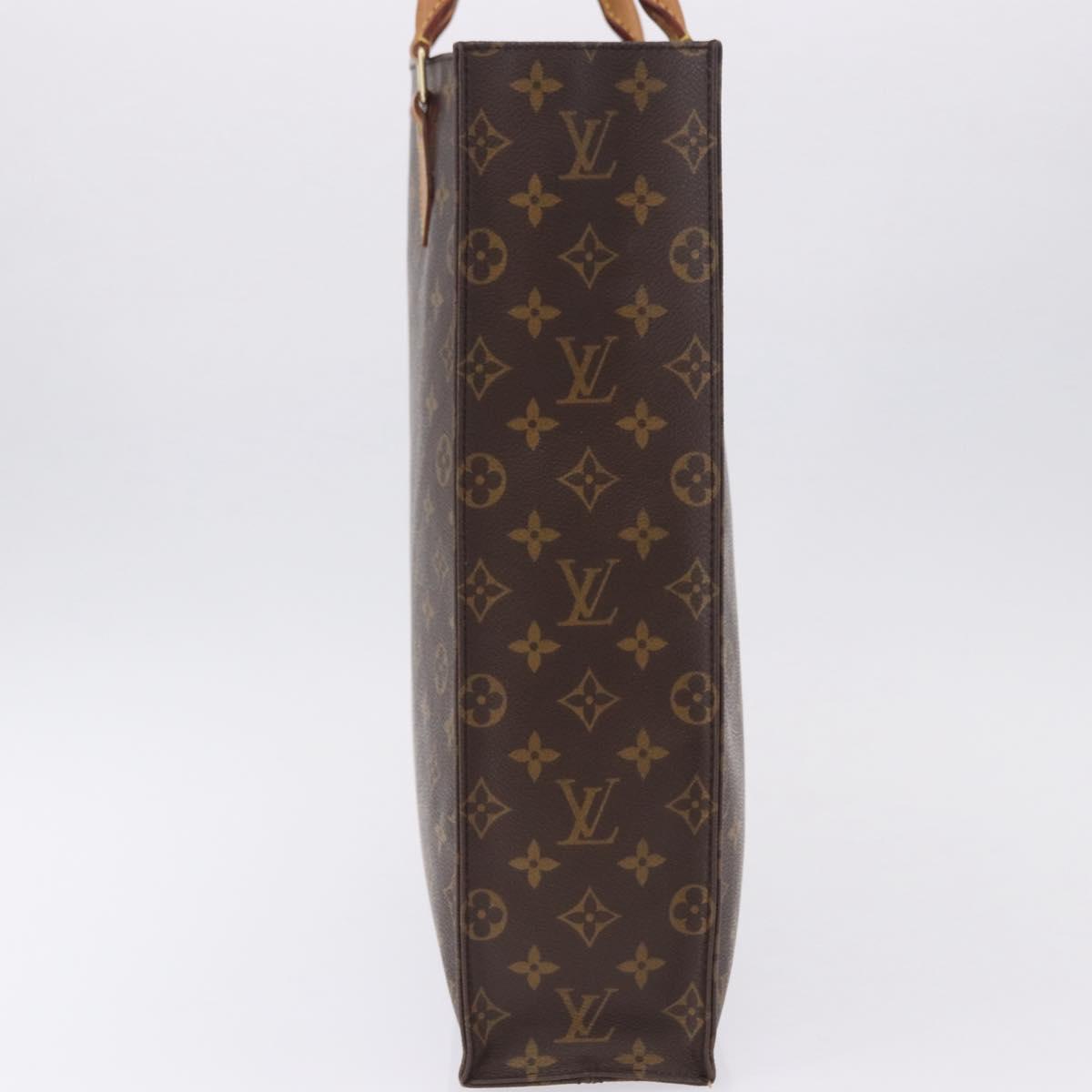 LOUIS VUITTON Monogram Sac Plat Hand Bag M51140 LV Auth 196332