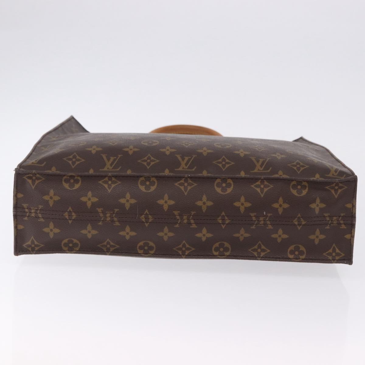 LOUIS VUITTON Monogram Sac Plat Hand Bag M51140 LV Auth 196332