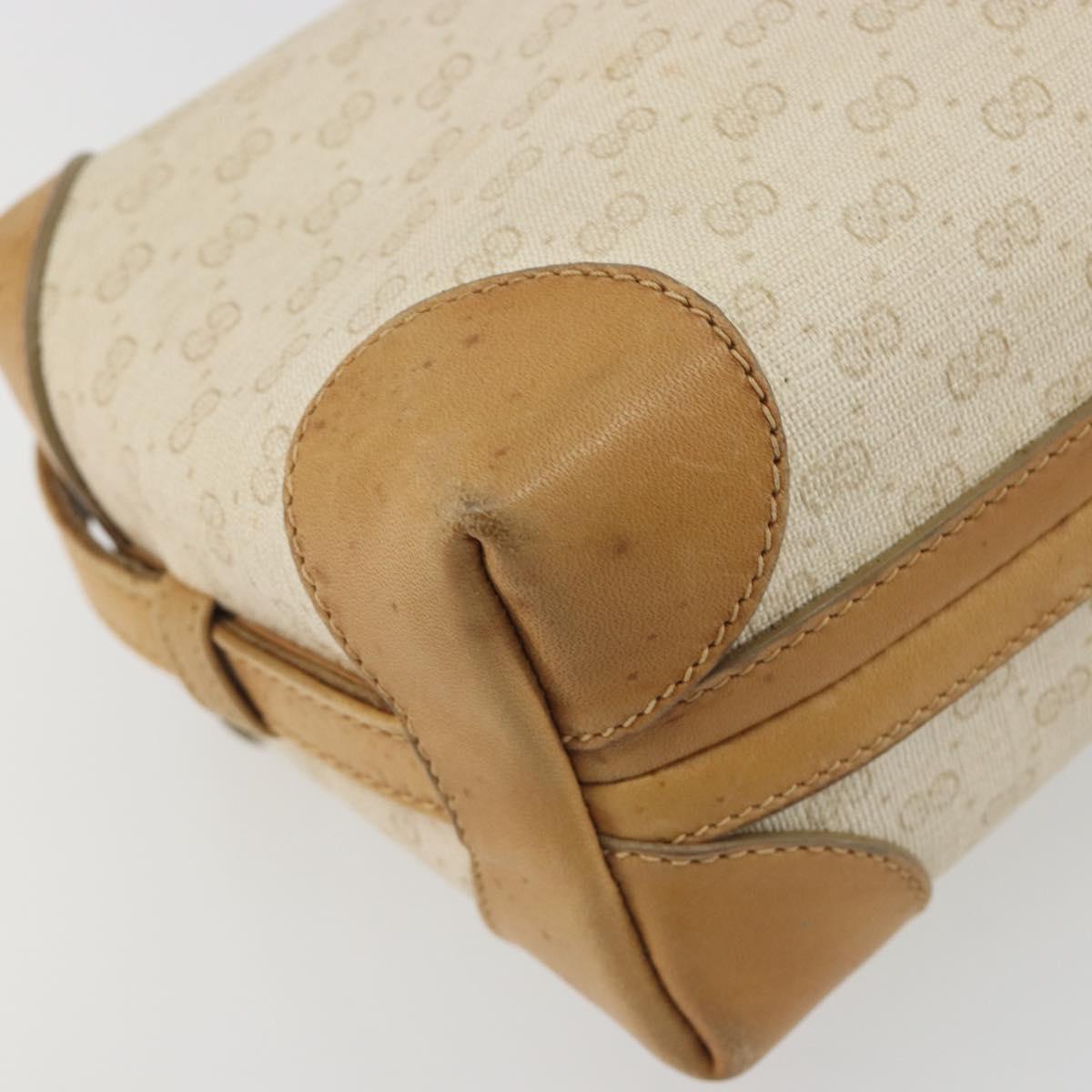 GUCCI Micro GG Supreme Shoulder Bag PVC Ivory Gold 67 01 5294 Auth 196335