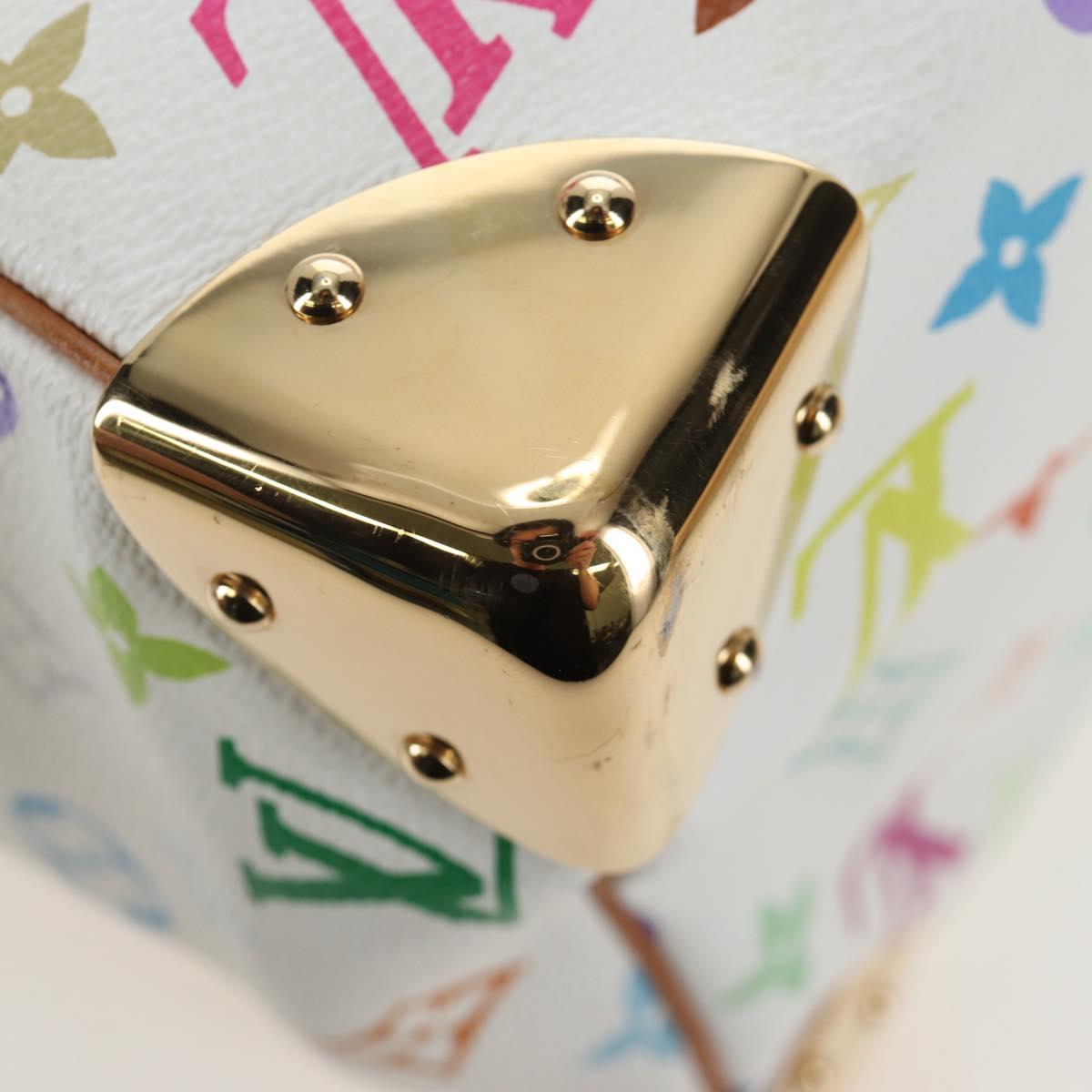 LOUIS VUITTON Monogram Multicolor Speedy 30 Bag White Bron M92643 Auth 196338V